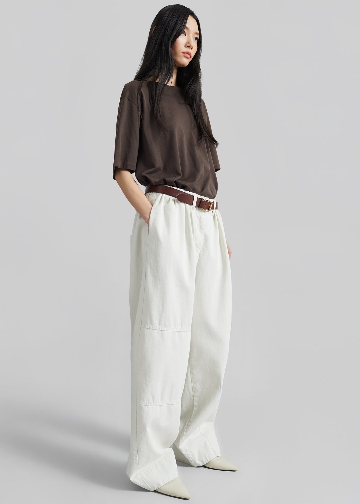 Pantalon Teano coupe incurvée - Blanc cassé - 5