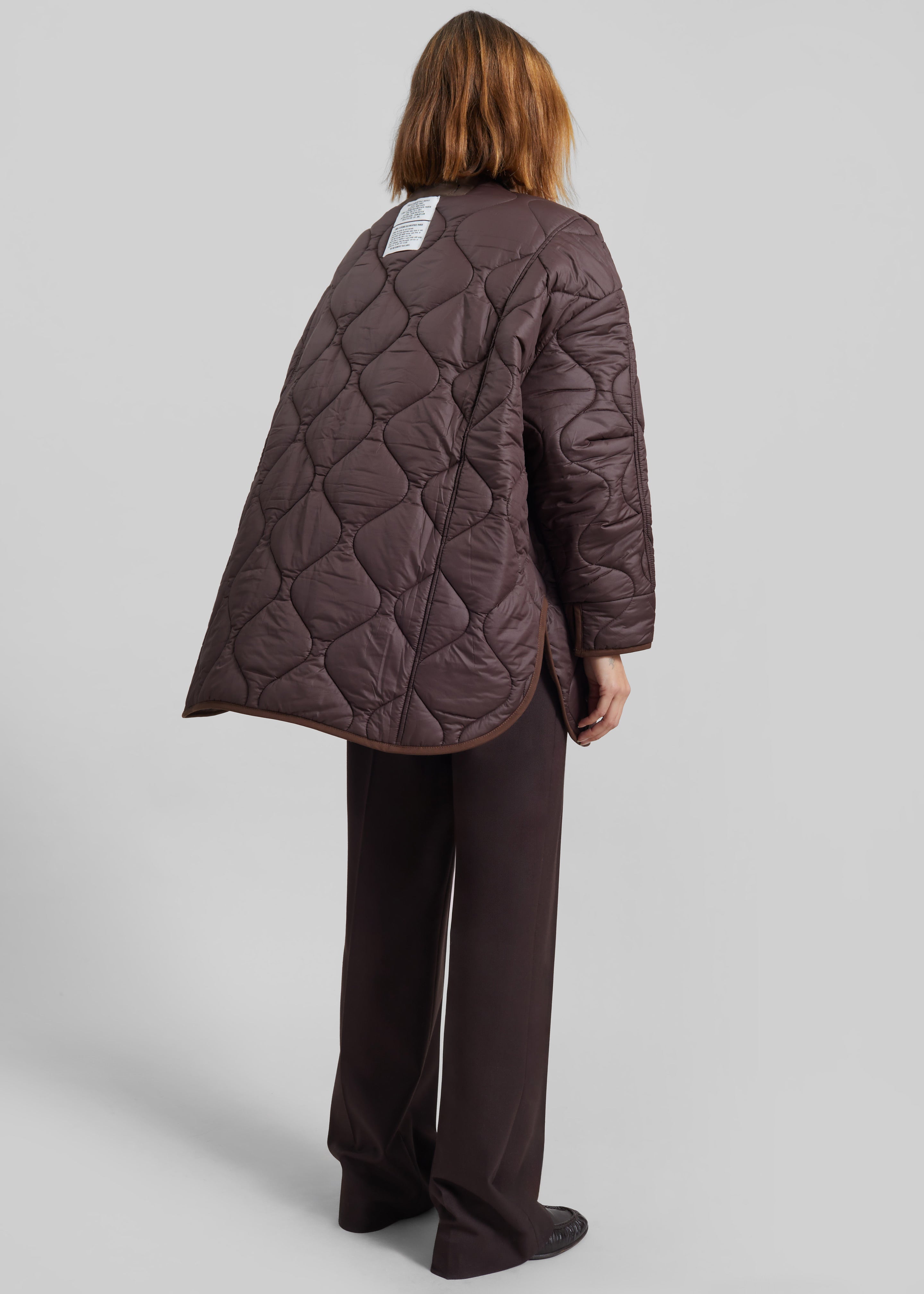 Teddy Quilted Jacket - Brown - 6
