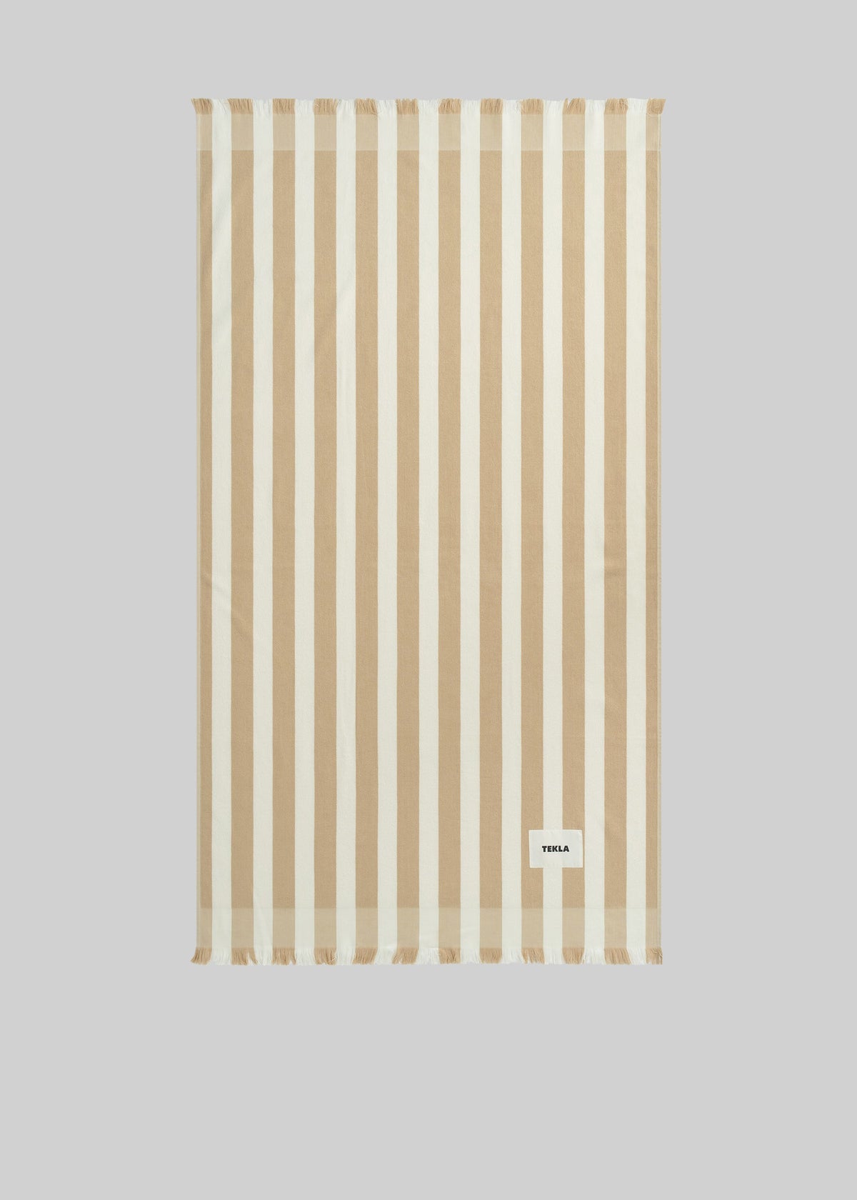 Tekla Beach Towel - Almond Stripes - 3