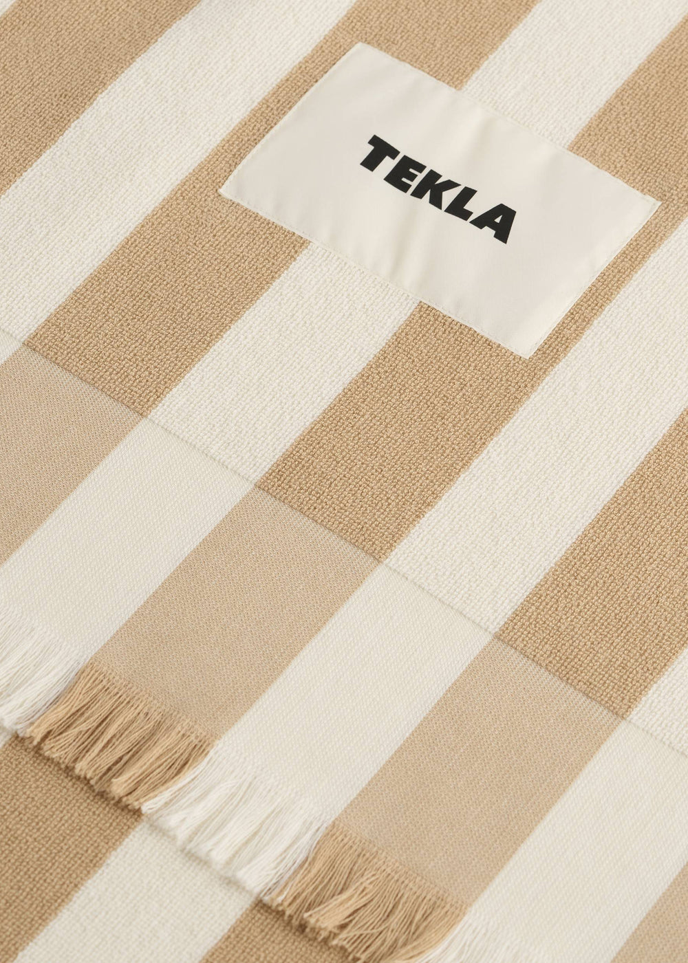 Tekla Beach Towel - Almond Stripes - 1
