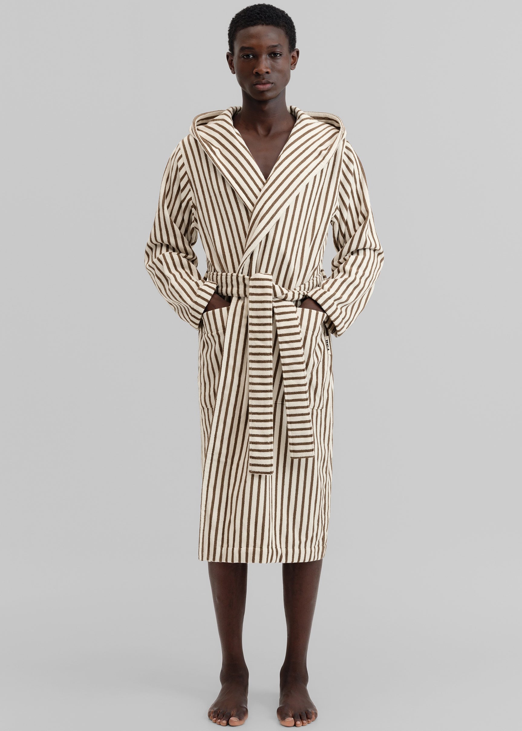 Tekla Hooded Bathrobe - Kodiak Stripes - 8 - [gender-male]