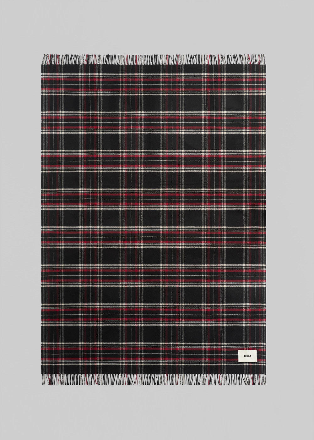 Tekla Lambswool Blanket - Black Plaid - 1
