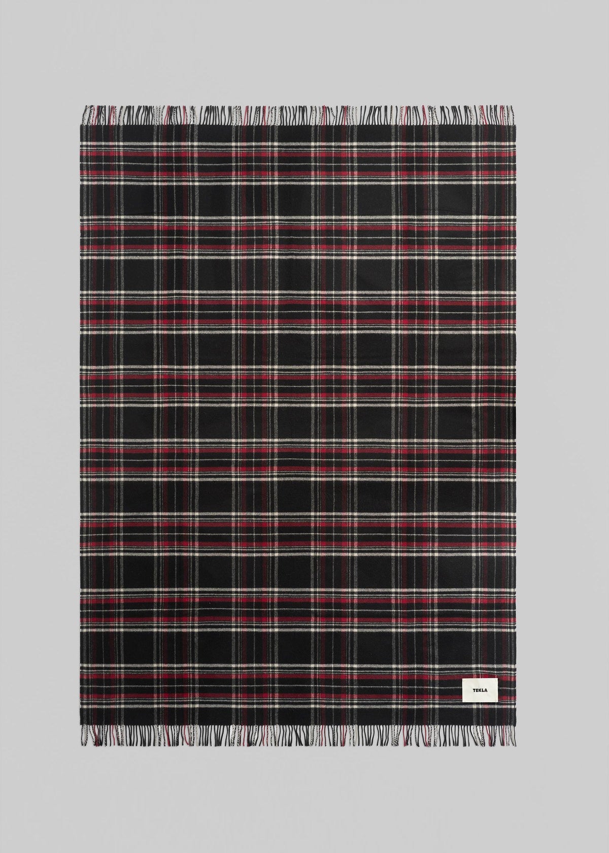 Tekla Lambswool Blanket - Black Plaid - 2