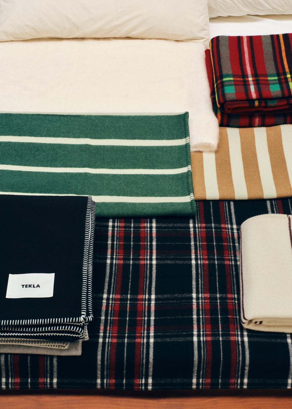 Tekla Lambswool Blanket - Rugby Stripes - 1