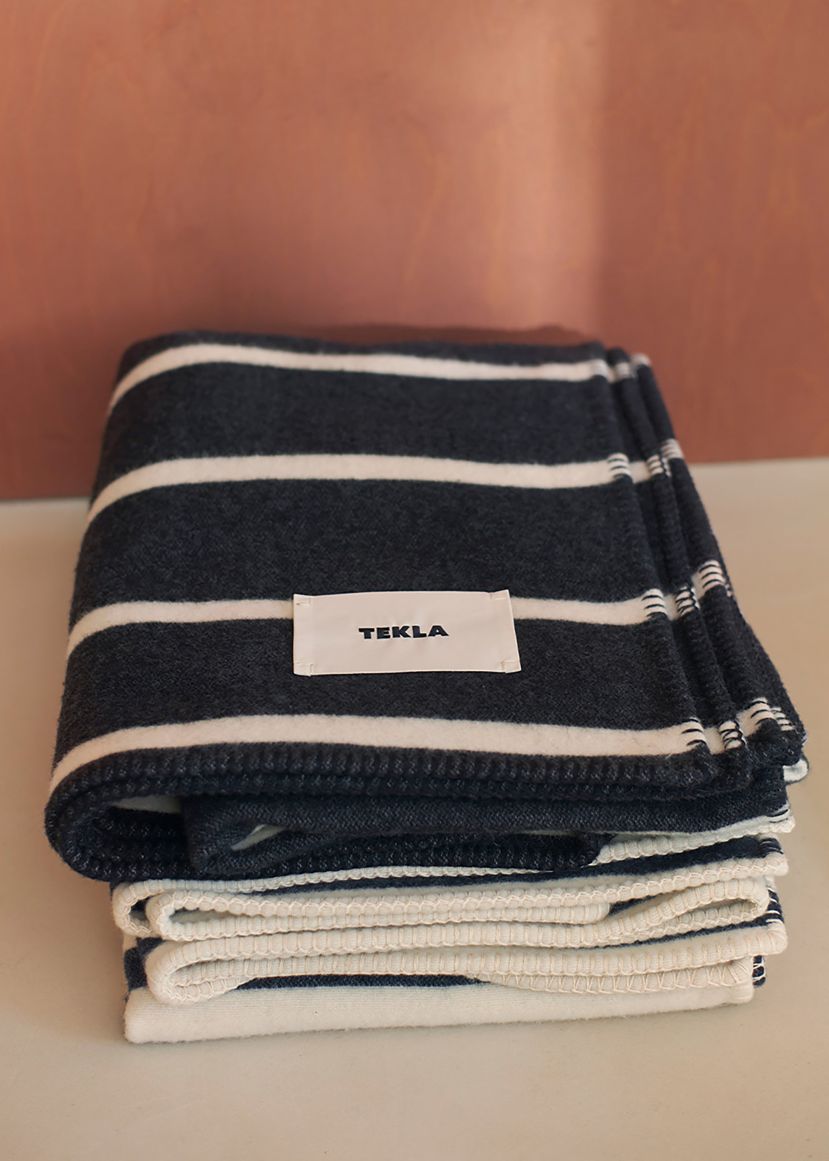 Tekla Lambswool Blanket - Starling Stripes - 5