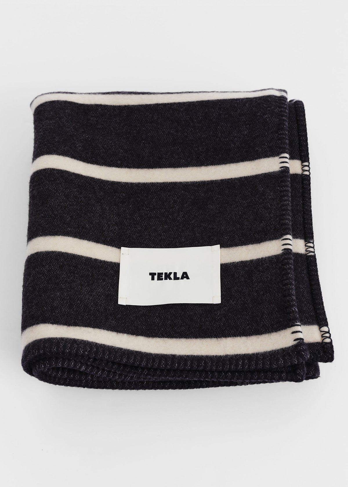 Tekla Lambswool Blanket - Starling Stripes - 3
