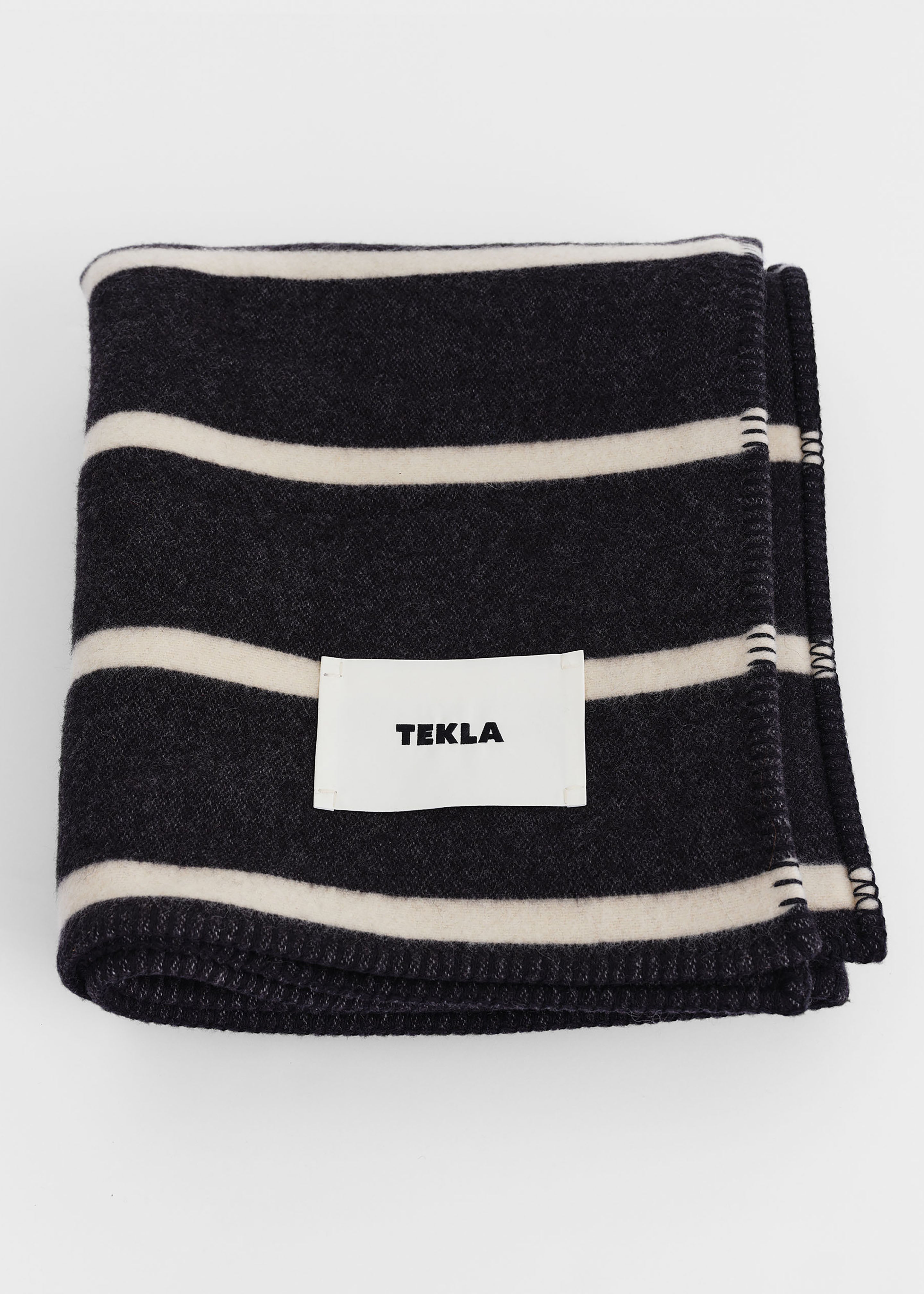 Tekla Lambswool Blanket - Starling Stripes - 3