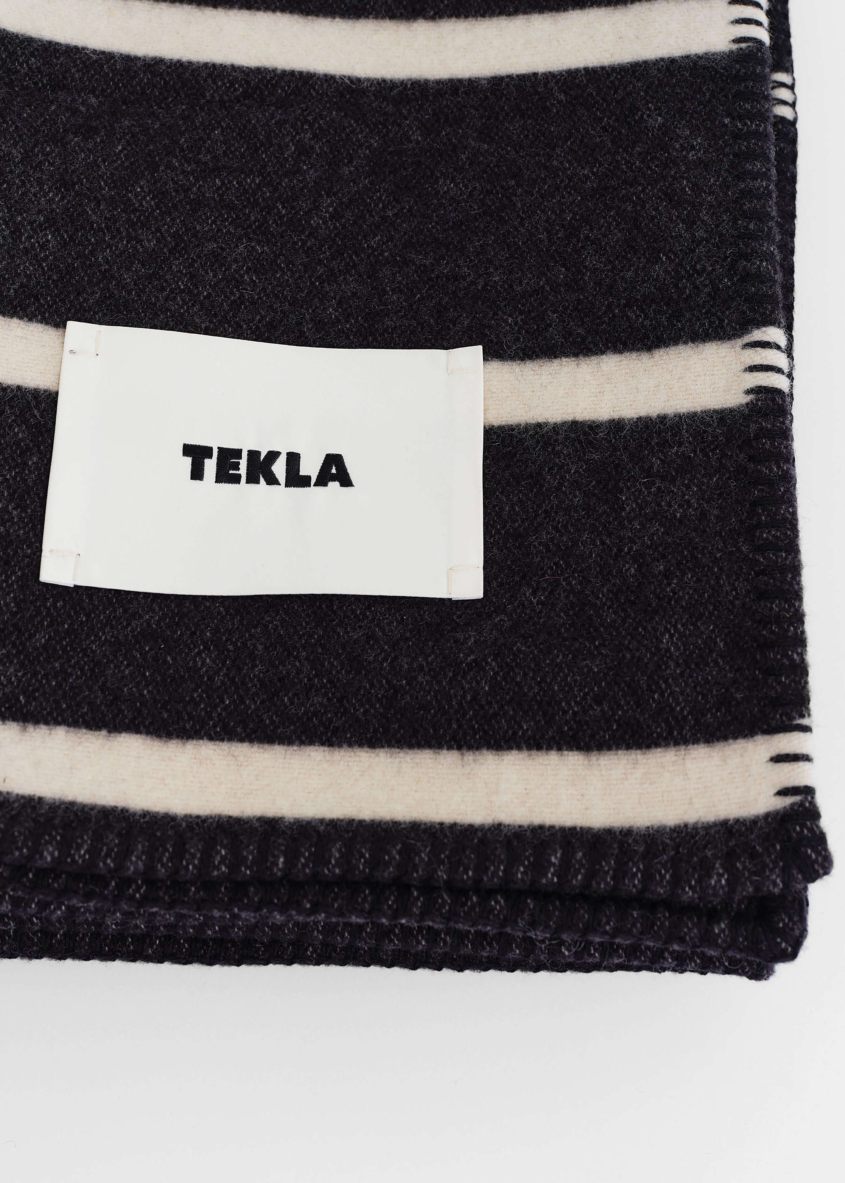 Tekla Lambswool Blanket - Starling Stripes - 4