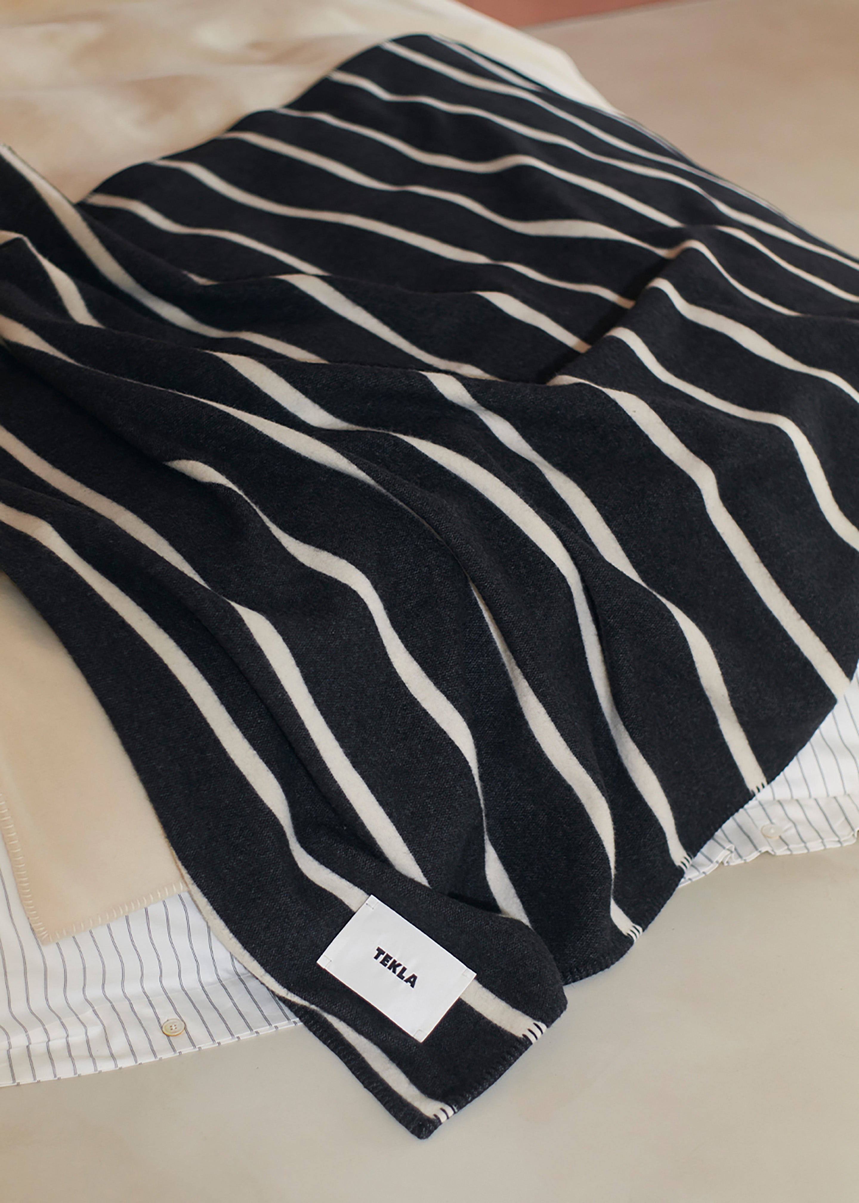 Tekla Lambswool Blanket - Starling Stripes - 6