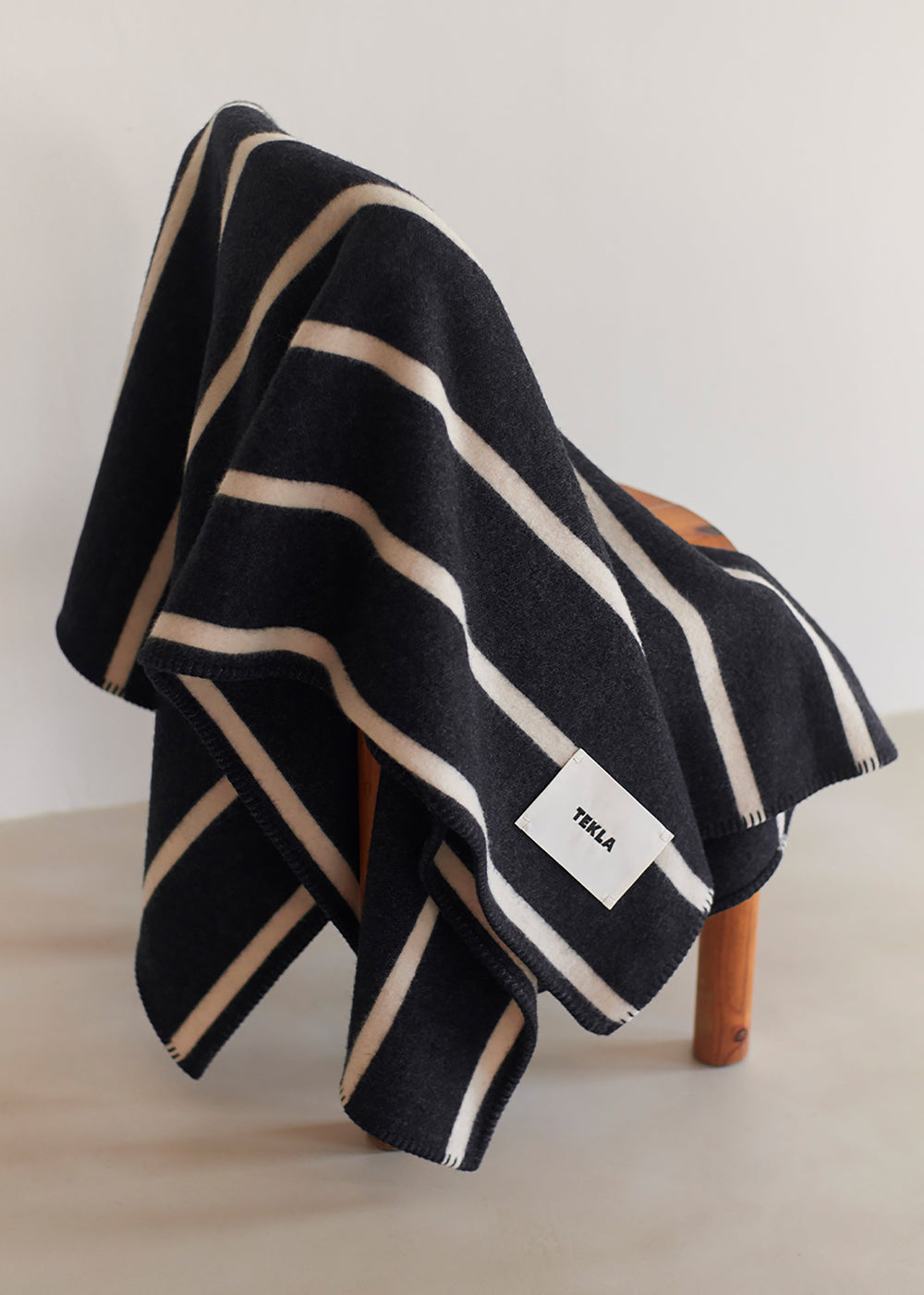 Tekla Lambswool Blanket - Starling Stripes - 1