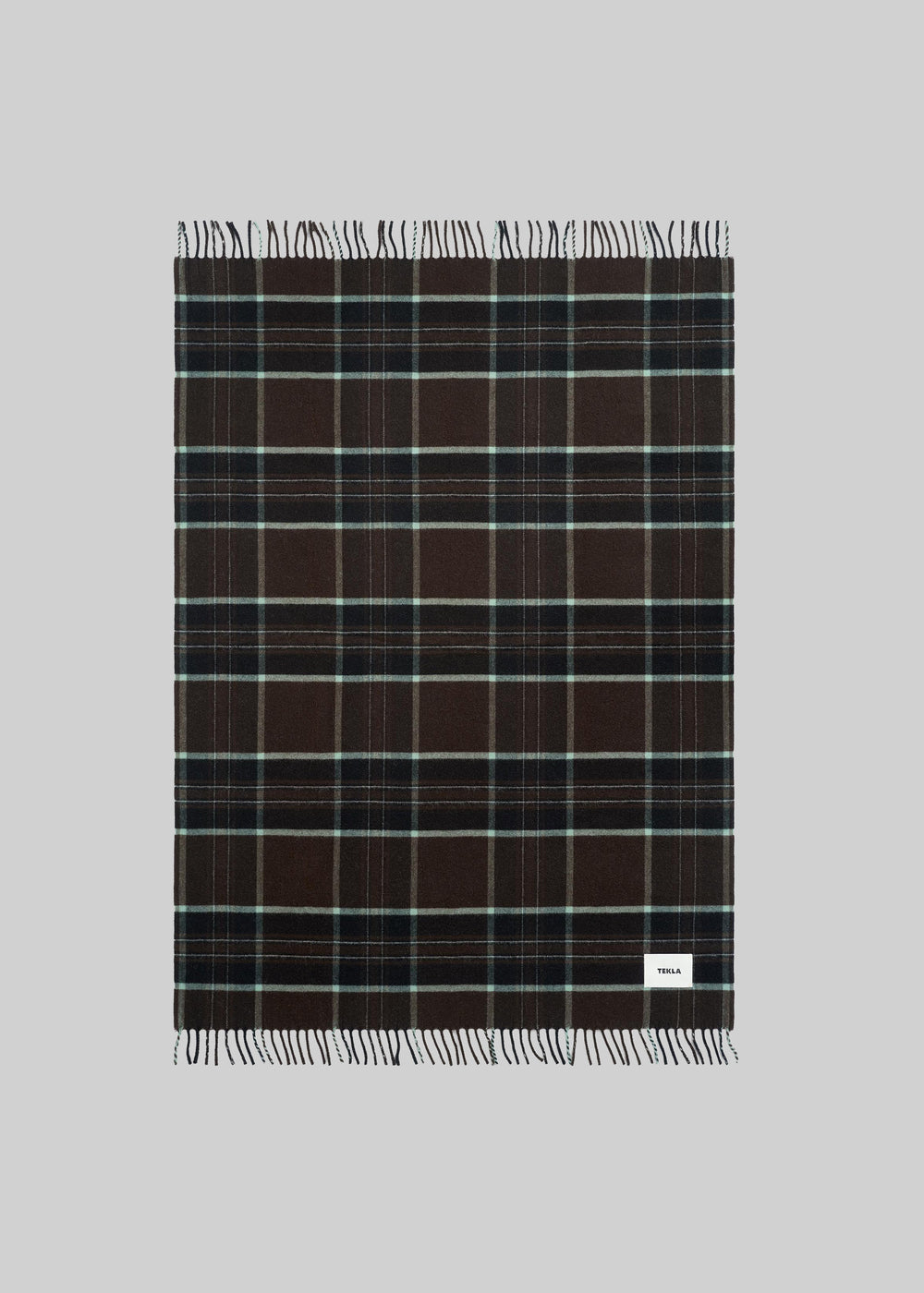 Tekla coperta in lana d'agnello con frange - Fearn Plaid - 1