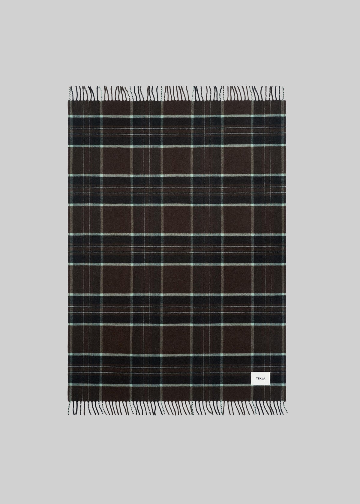 Tekla Lambswool Fringed Blanket - Fearn Plaid
