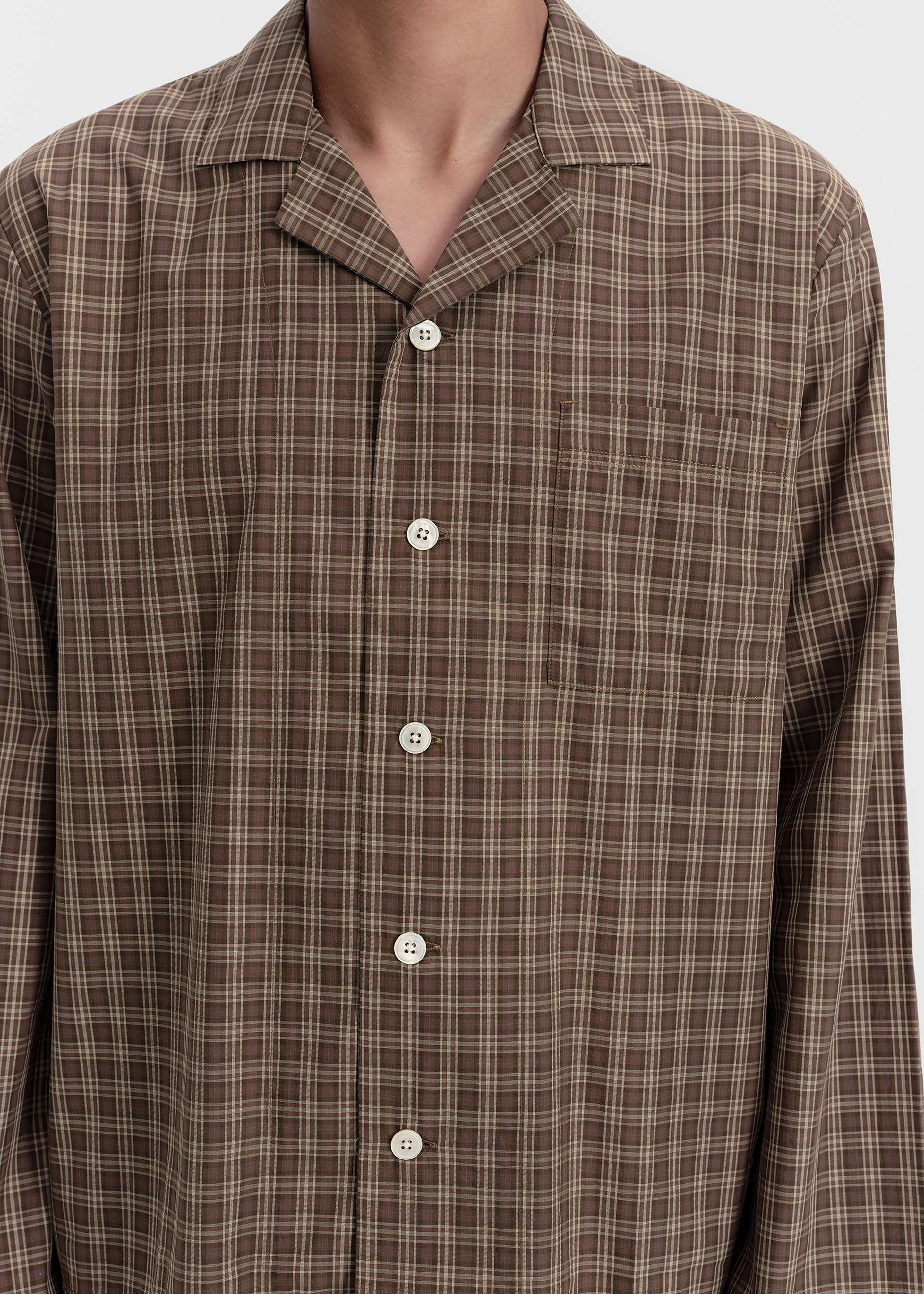 Tekla Fine Twill Long-Sleeved Shirt - Serra Checks - 8