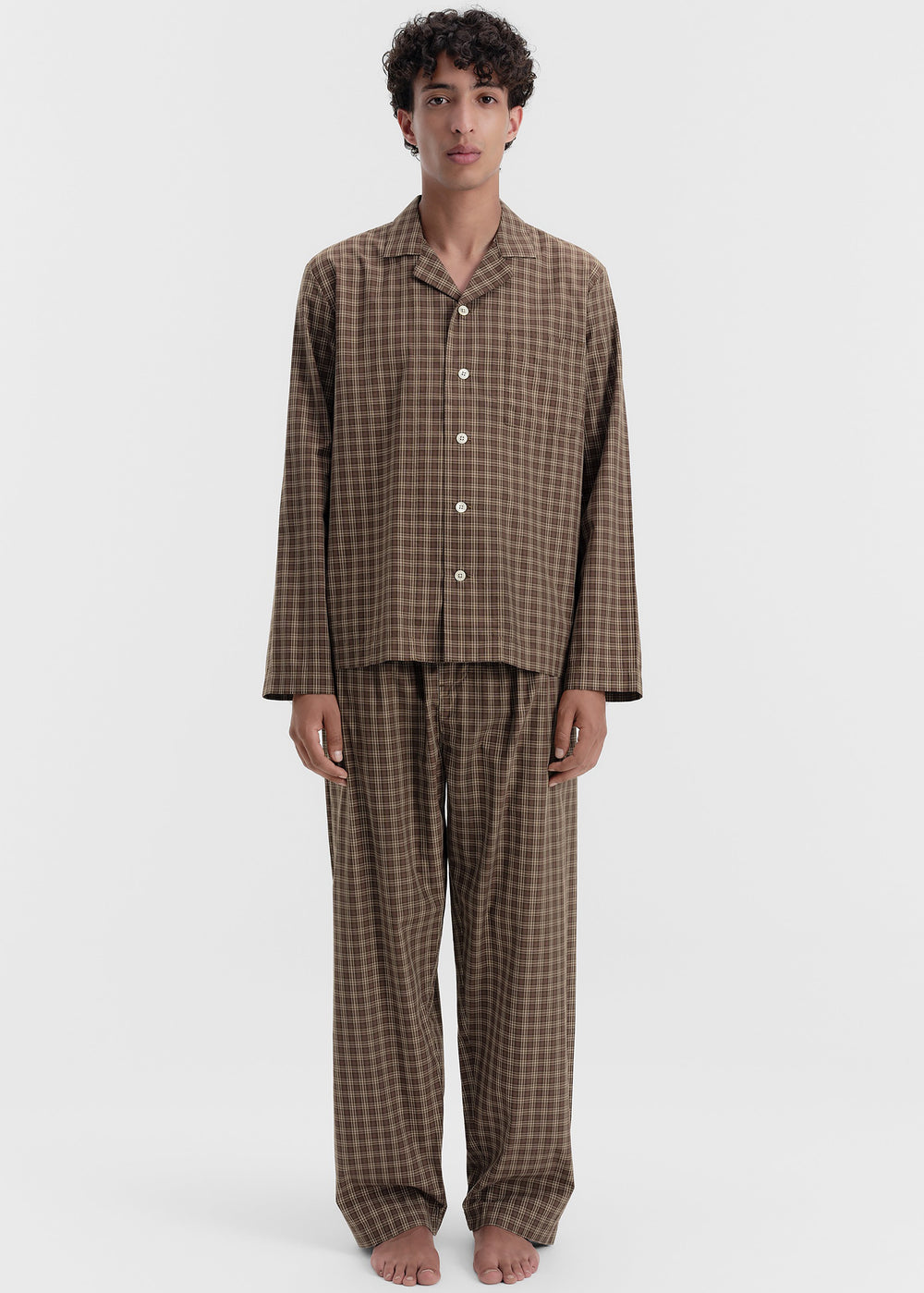 Tekla chemise à manches longues en twill fin - Serra Checks - 1