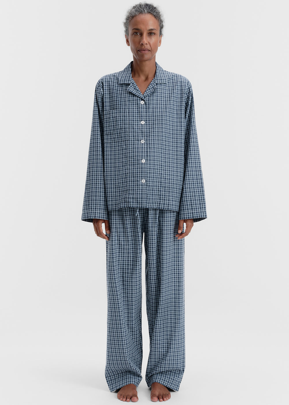 Tekla Fine Twill Pants - Lanegan Checks - 1