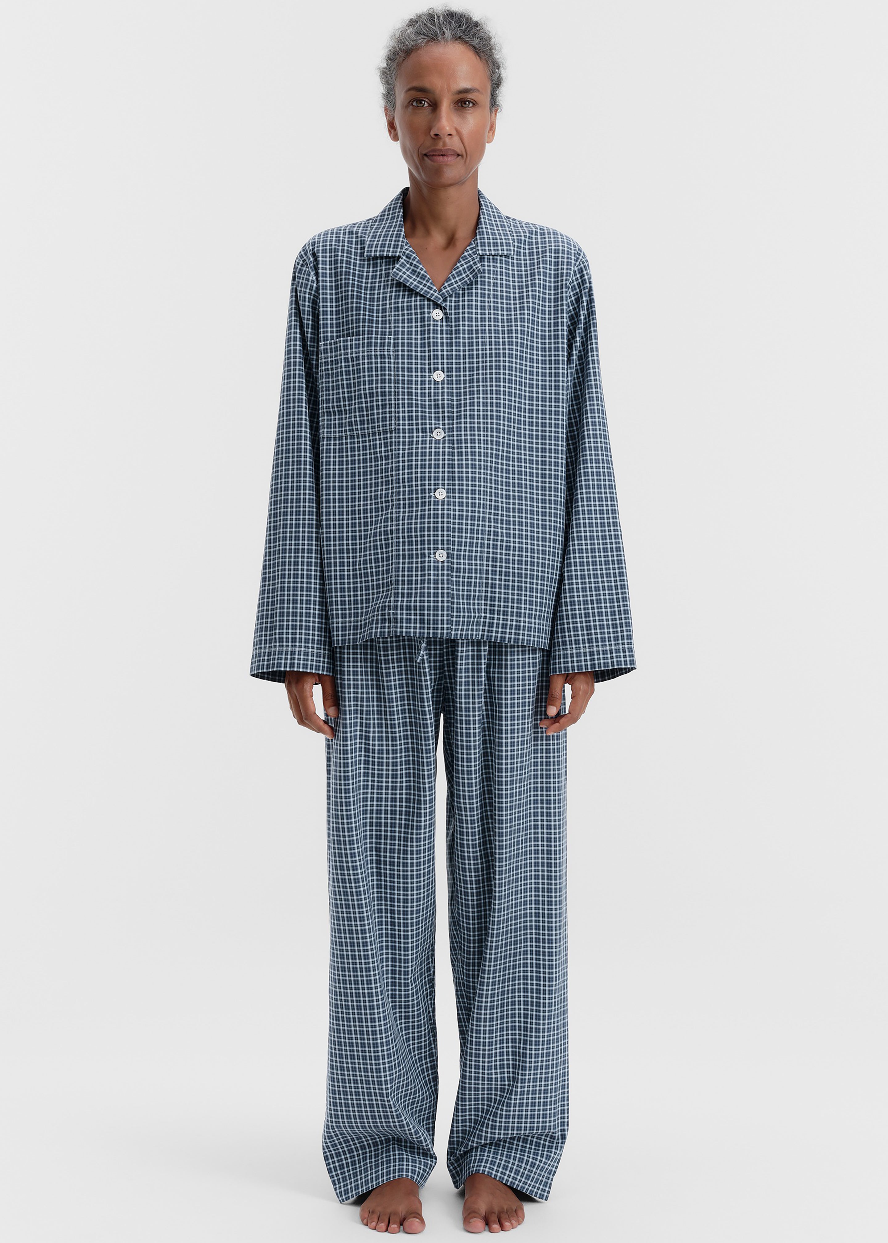 Tekla Fine Twill Pants - Lanegan Checks - 1