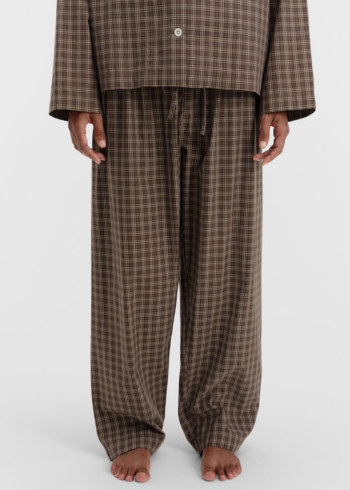 Tekla pantalon en sergé fin - Serra Checks