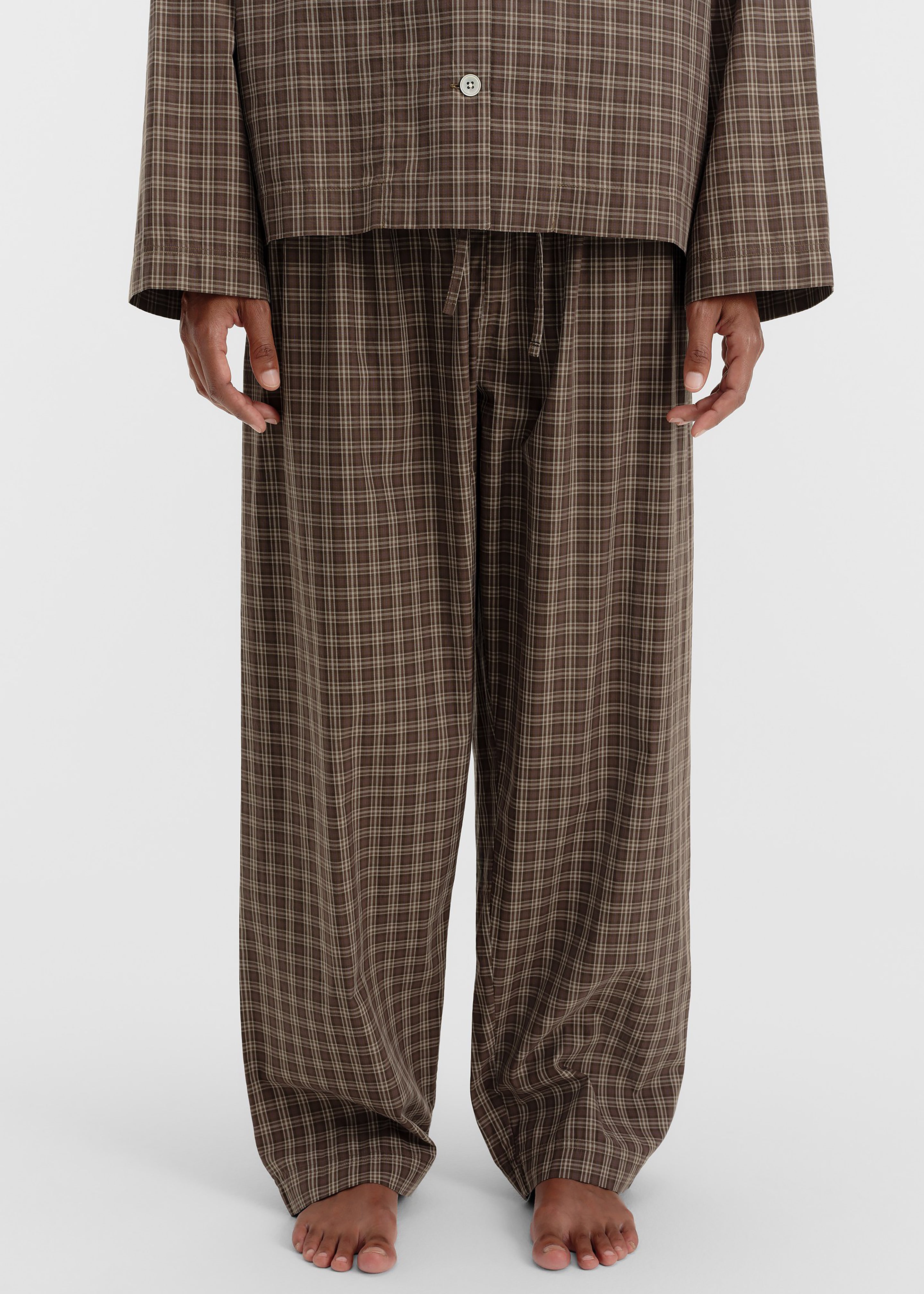 Tekla pantalon en sergé fin - Serra Checks