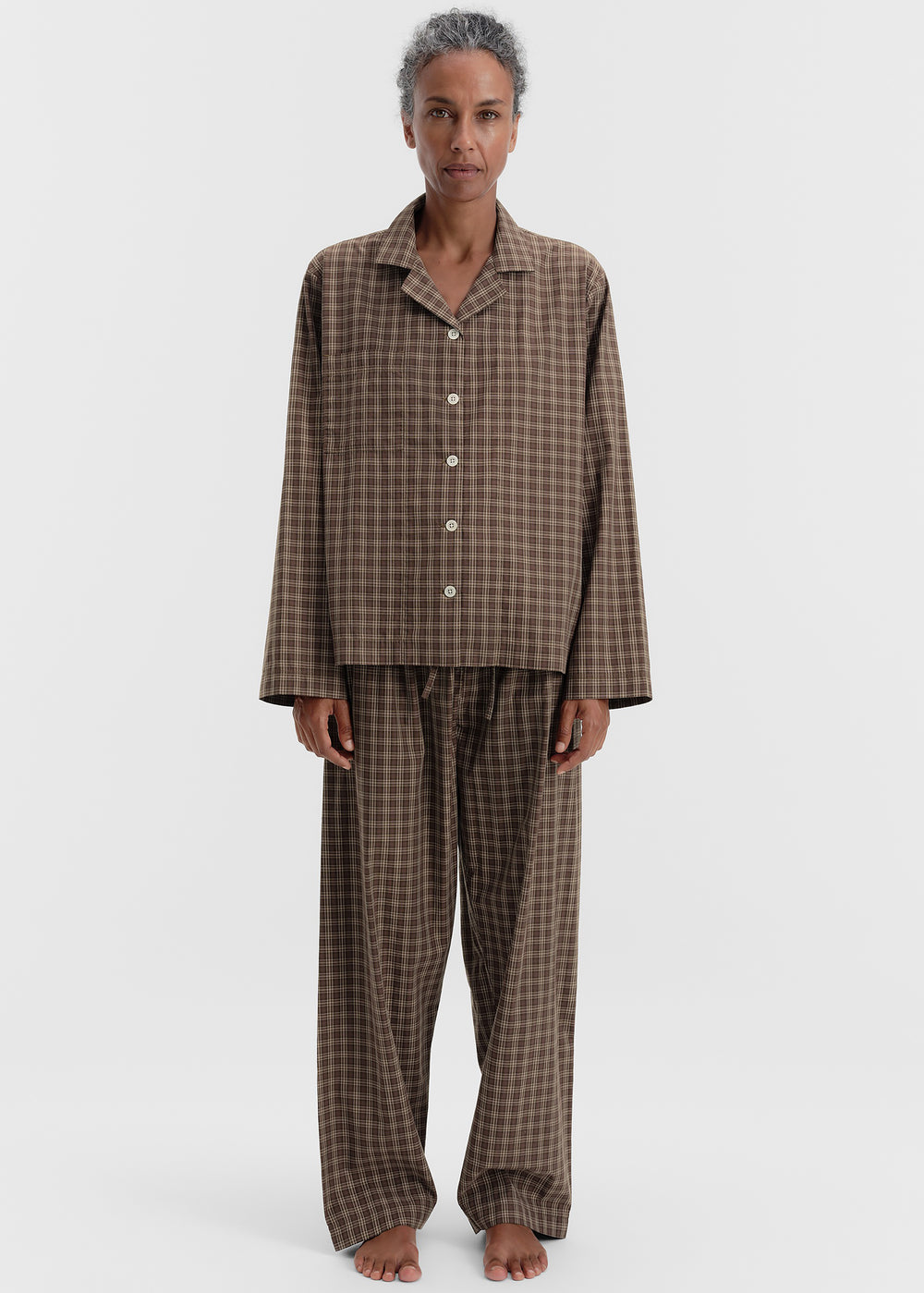 Tekla Fine Twill Pants - Serra Checks