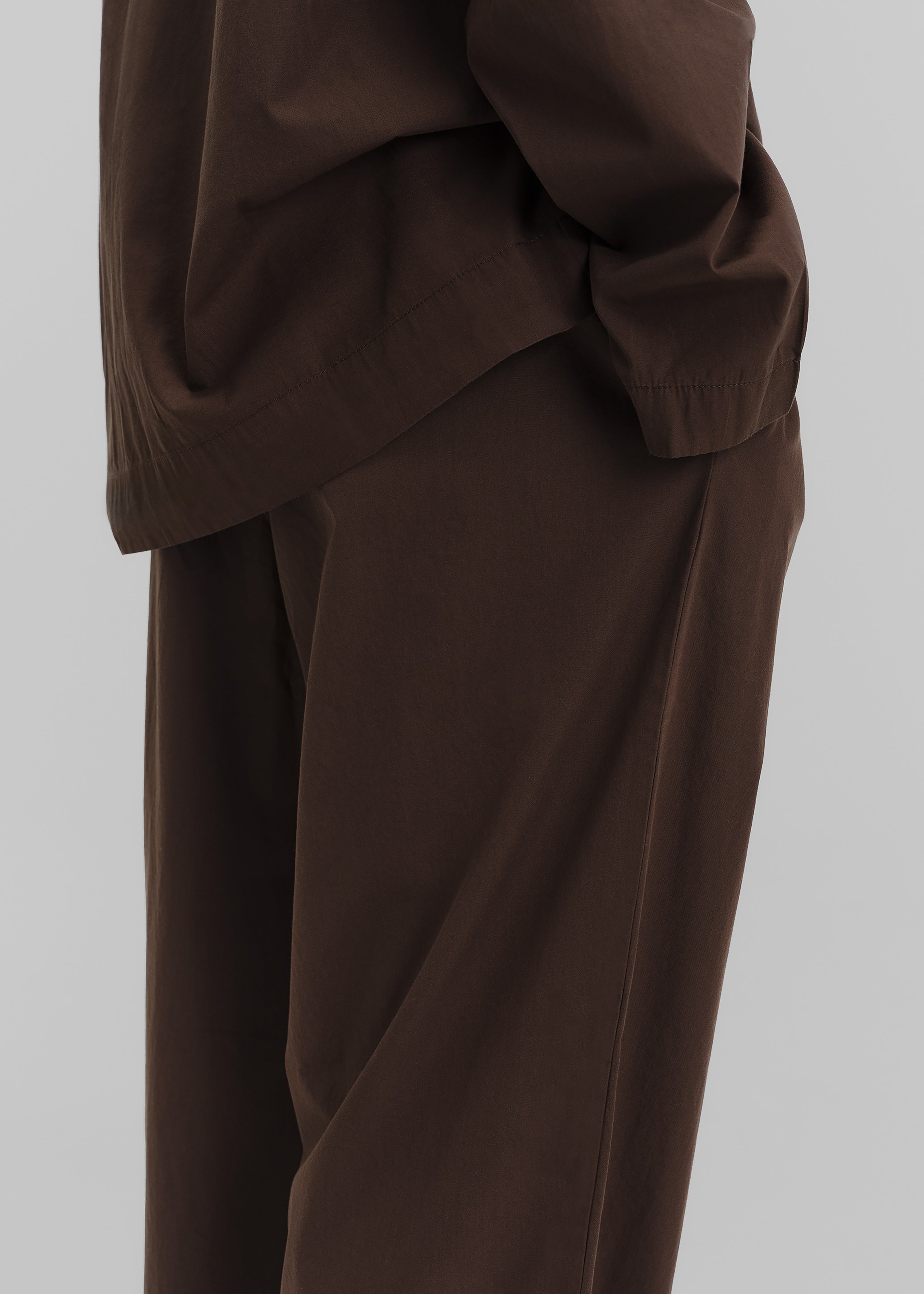 Tekla Poplin Pyjama Pants - Coffee - 8