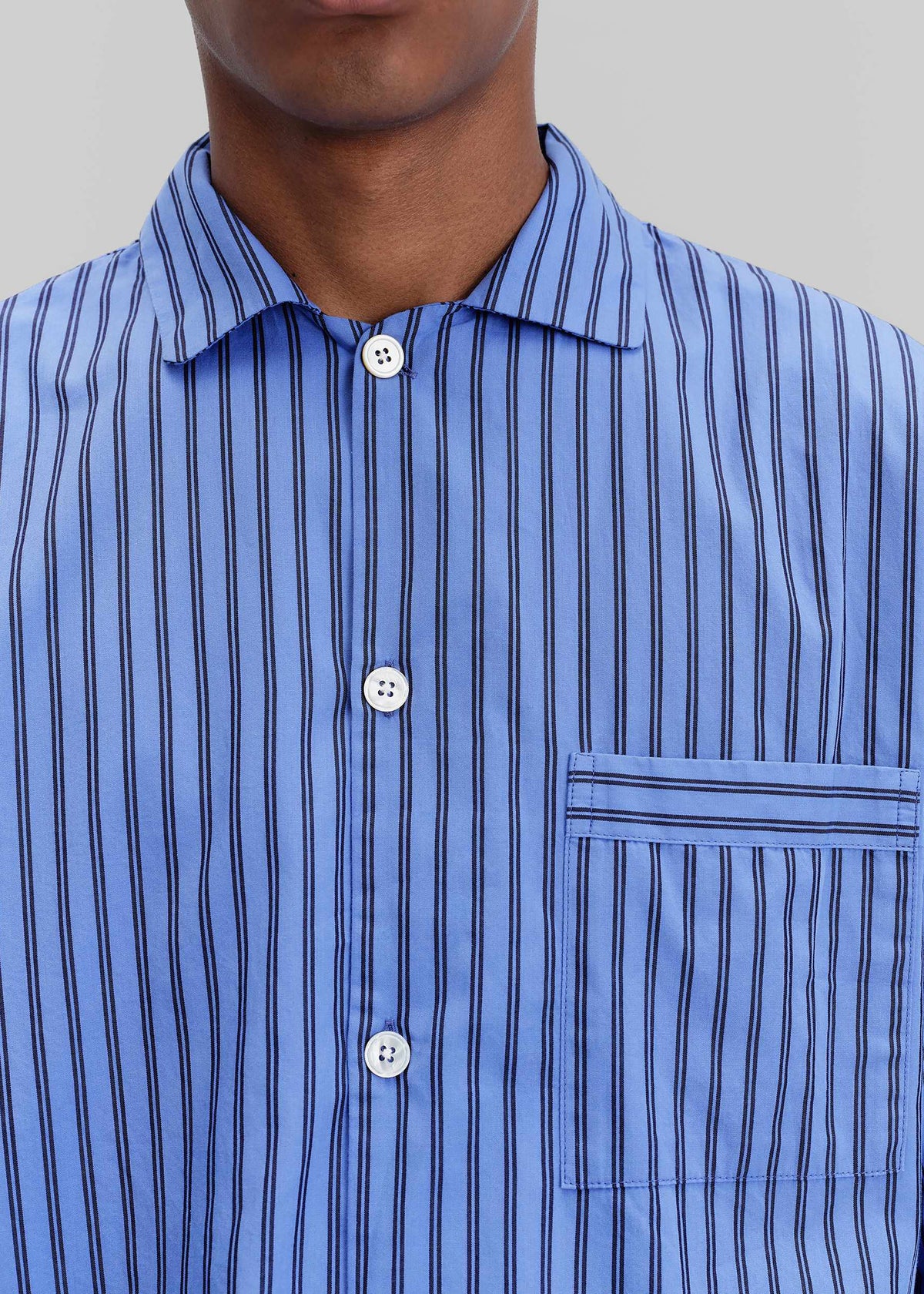 Tekla Poplin Pyjama Shirt - Boro Stripes - 9