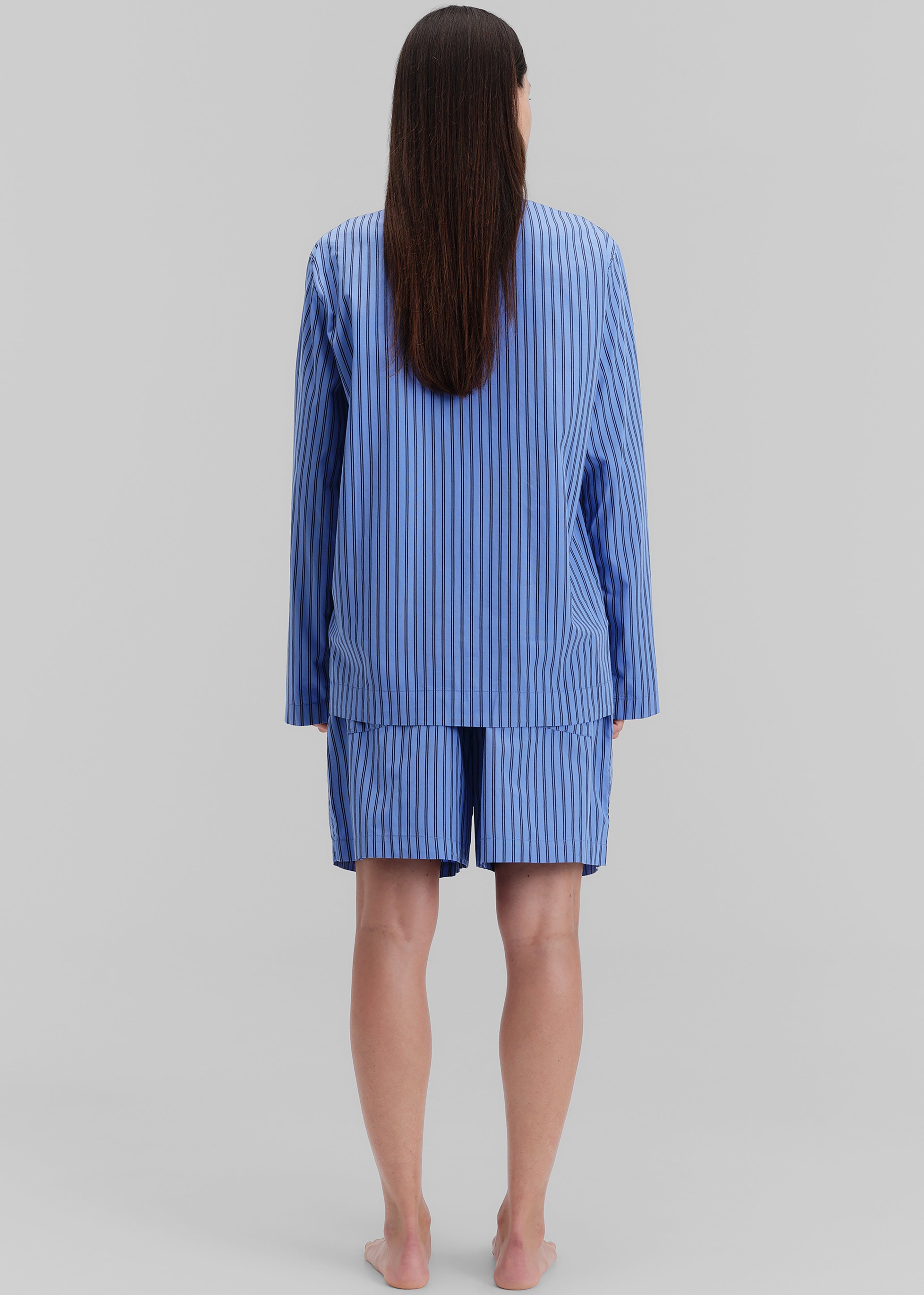 Tekla Poplin Pyjama Shirt - Boro Stripes - 8