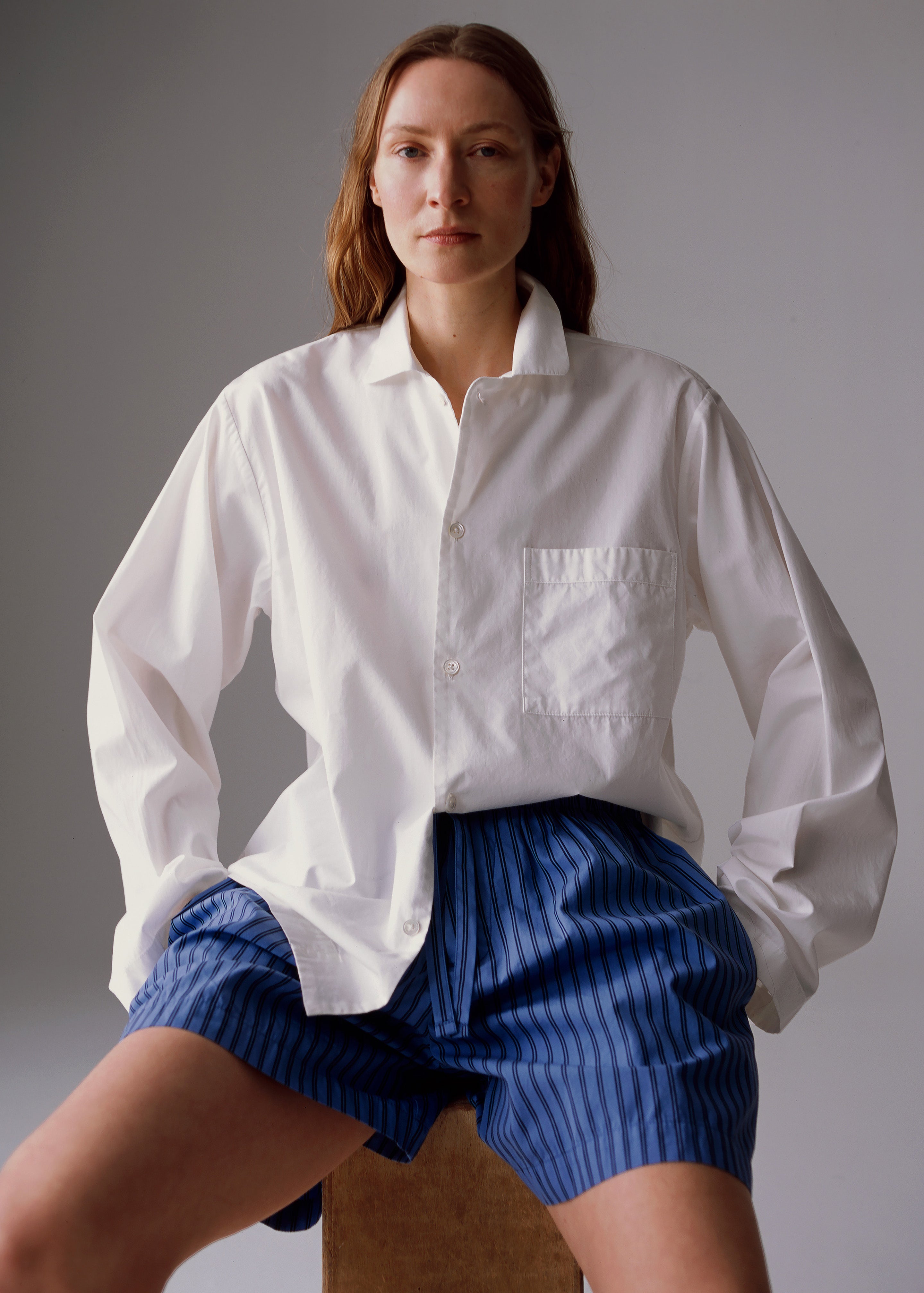 Tekla Poplin Pyjama Shorts - Boro Stripes – The Frankie Shop Europe