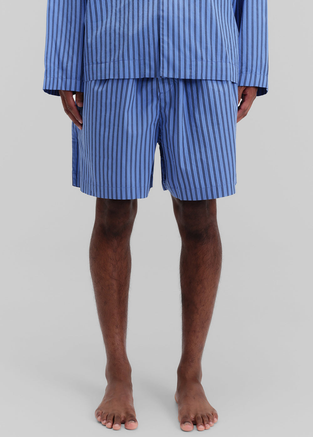 Tekla Poplin Pyjama Shorts - Boro Stripes - 1