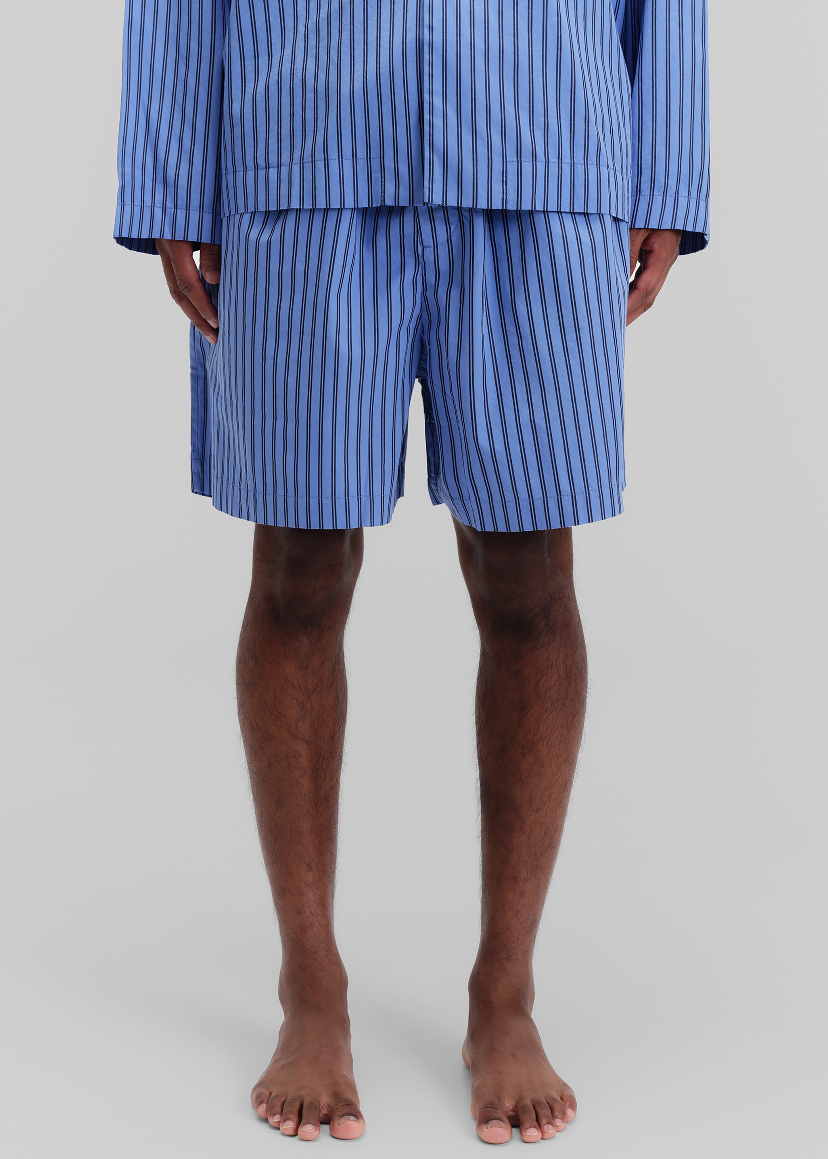 Tekla Poplin Pyjama Shorts - Boro Stripes - 7