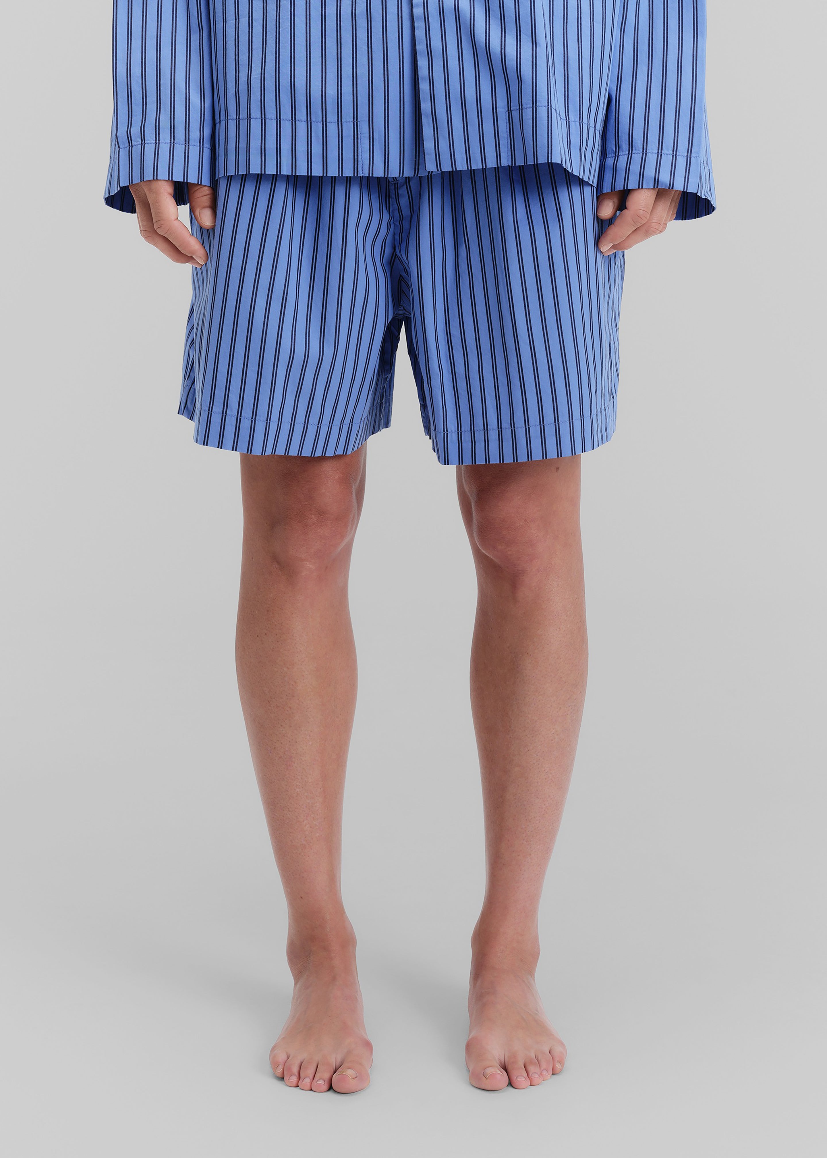 Tekla Poplin Pyjama Shorts - Boro Stripes - 4