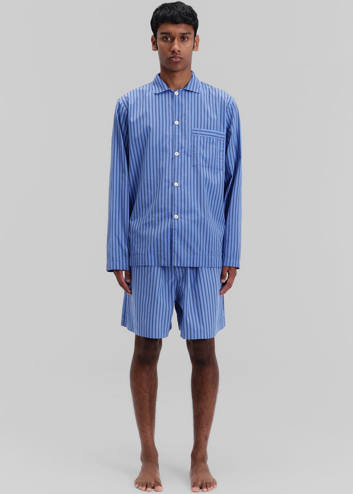 Tekla Poplin Pyjama Shorts - Boro Stripes - 6 - [gender-male]