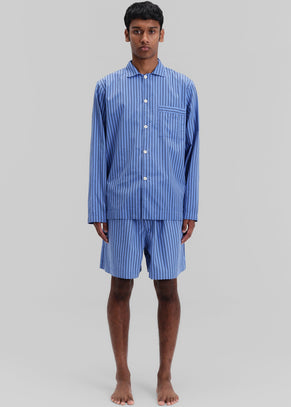 Tekla Poplin Pyjama Shorts - Boro Stripes