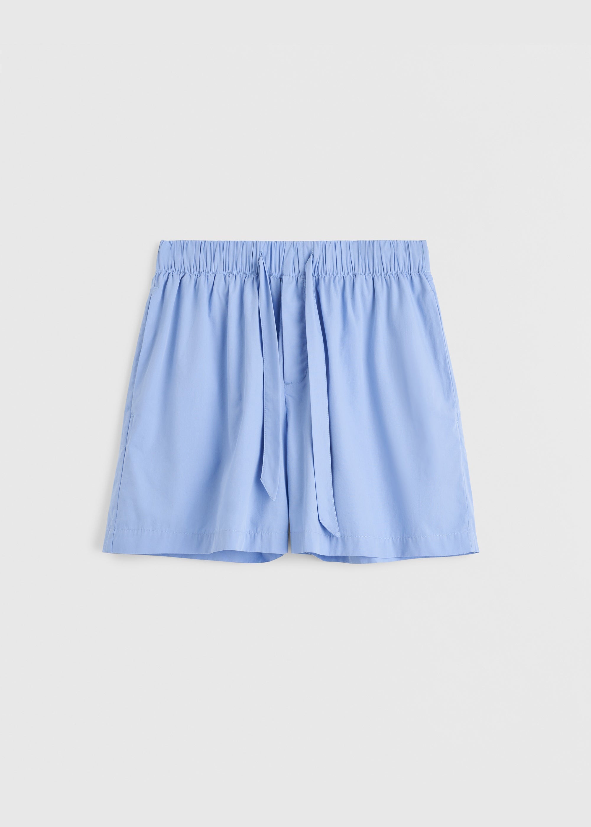 Tekla Poplin Pyjama Shorts - Cornflower Blue - 11