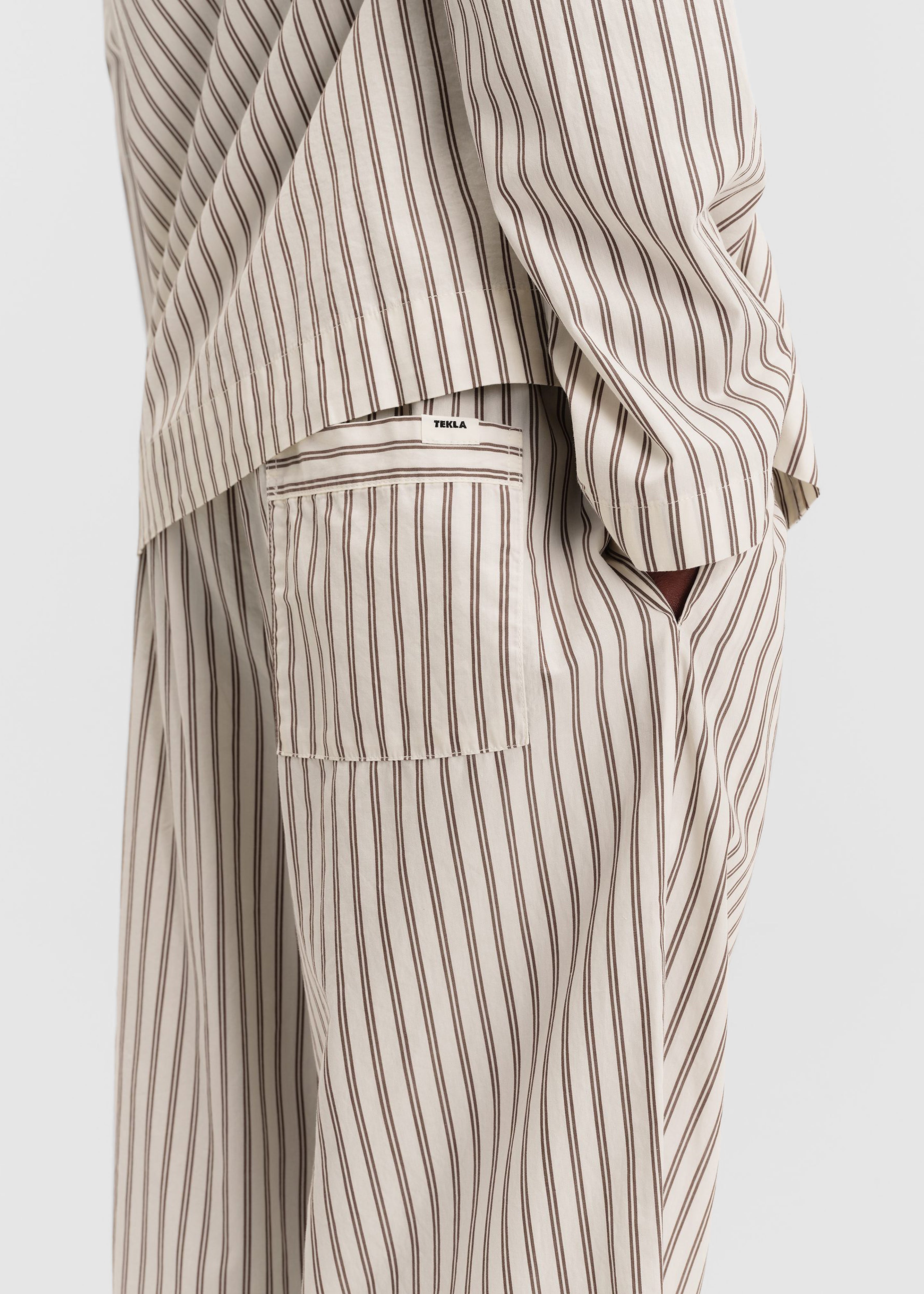 Tekla Poplin Pyjama Pants - Hopper Stripes - 6