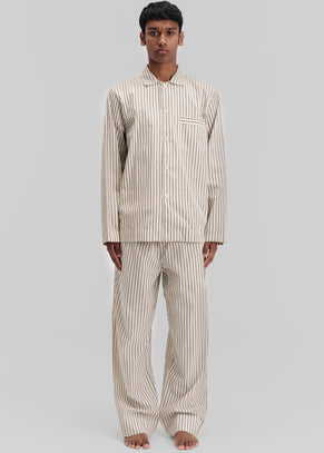 Tekla Poplin Pyjama Pants - Hopper Stripes