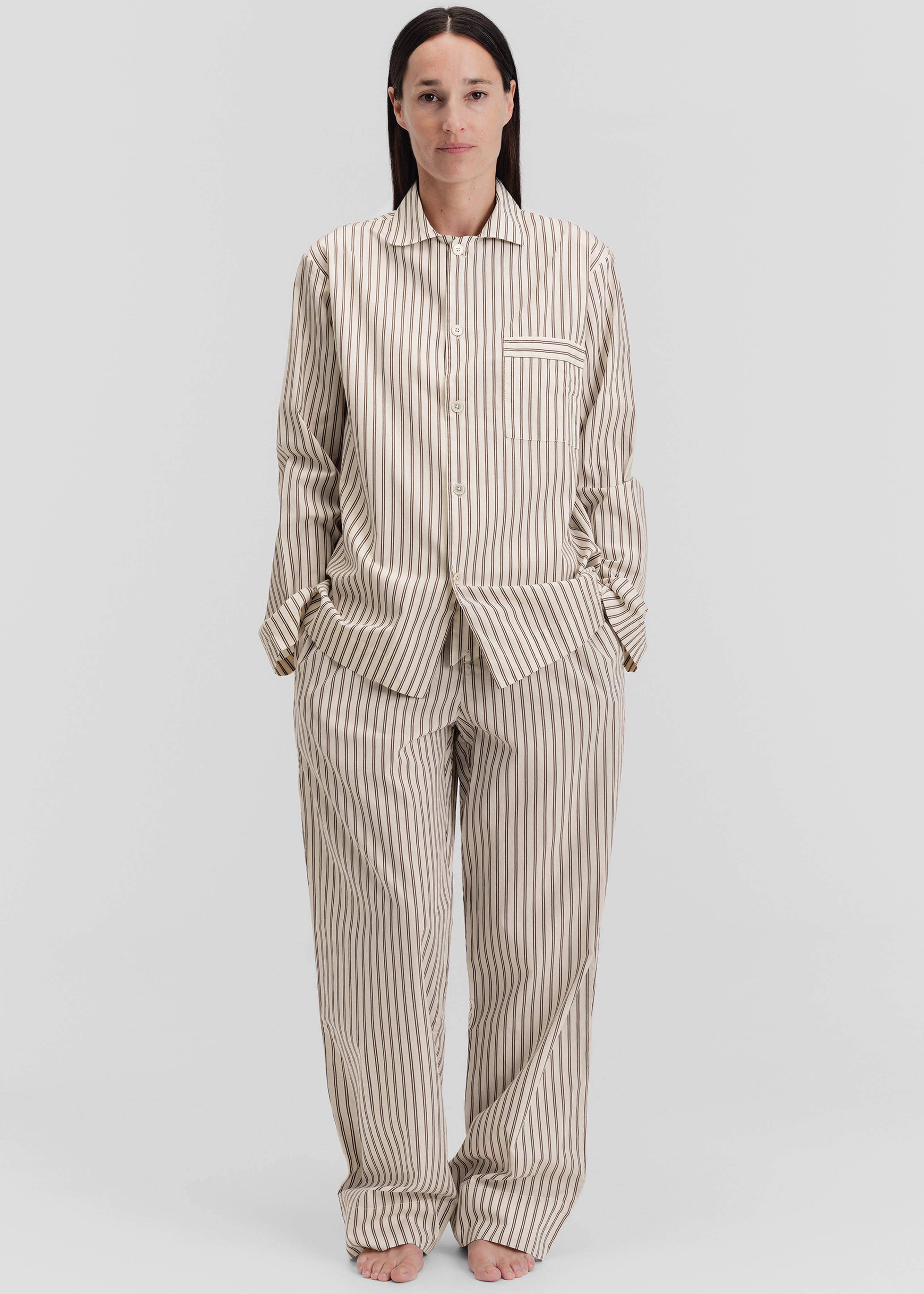 Tekla Poplin Pyjama Pants - Hopper Stripes - 1