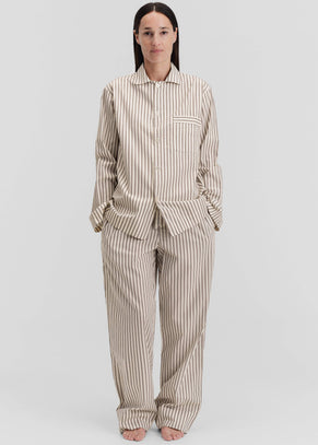 Tekla Poplin Pyjama Pants - Hopper Stripes