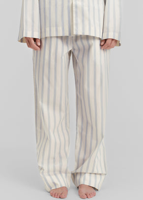 Tekla Poplin Pyjama Pants - Needle Stripes