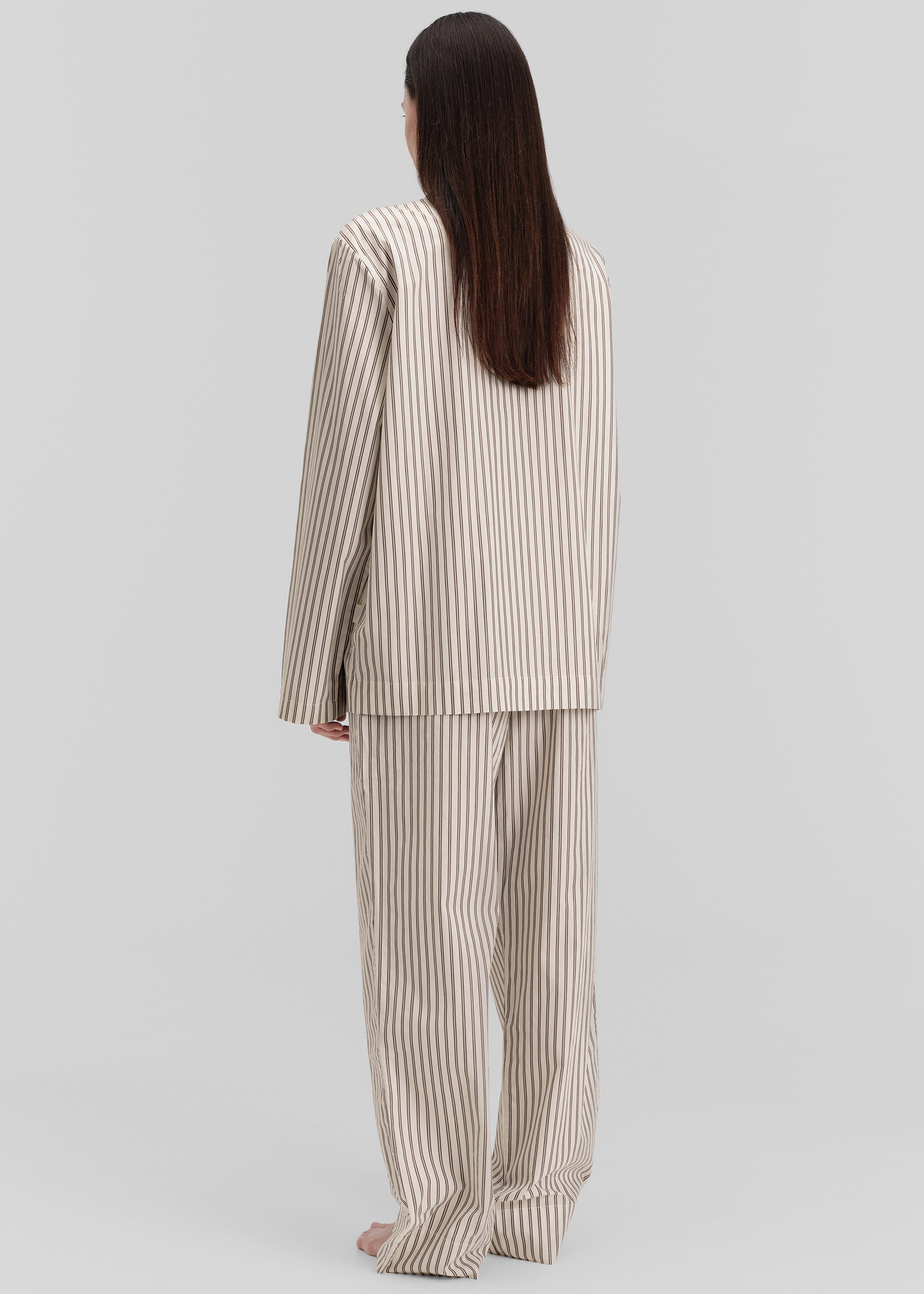 Tekla Poplin Pyjama Shirt - Hopper Stripes - 4