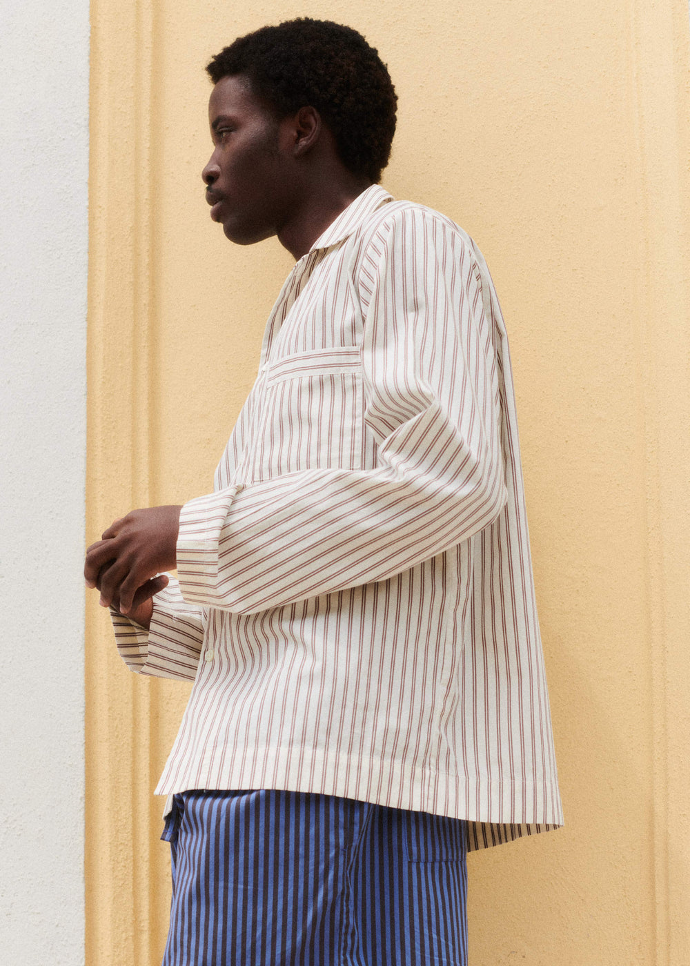 Tekla Poplin Pyjama Shirt - Hopper Stripes