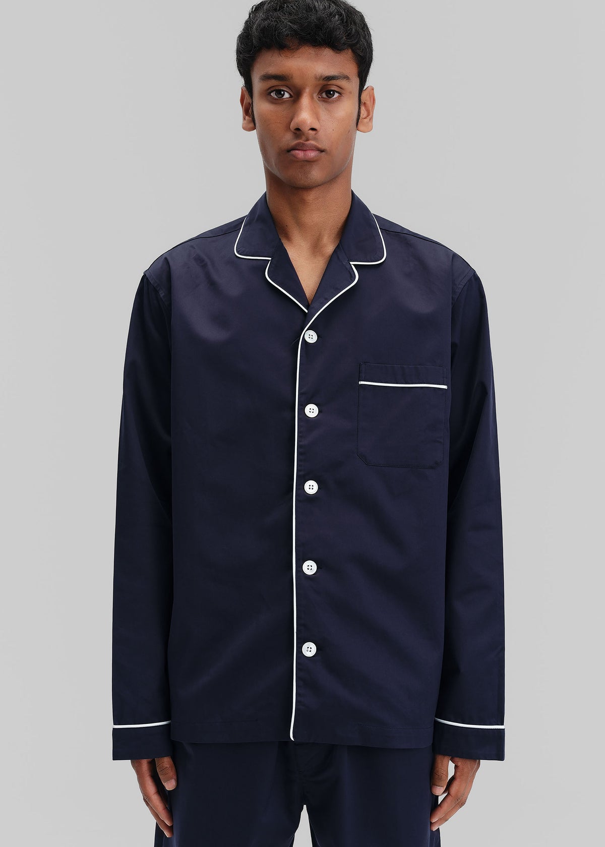 Tekla Sateen Pyjama Shirt - Chelsea - 9 - [gender-male]