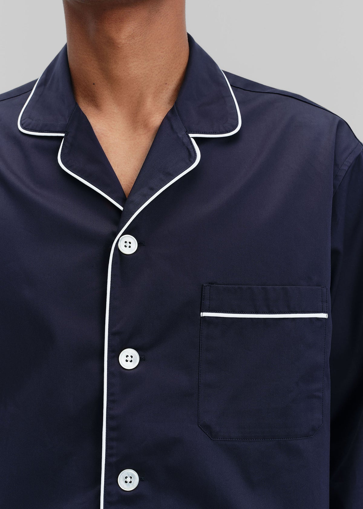 Tekla Sateen Pyjama Shirt - Chelsea - 10 - [gender-male]