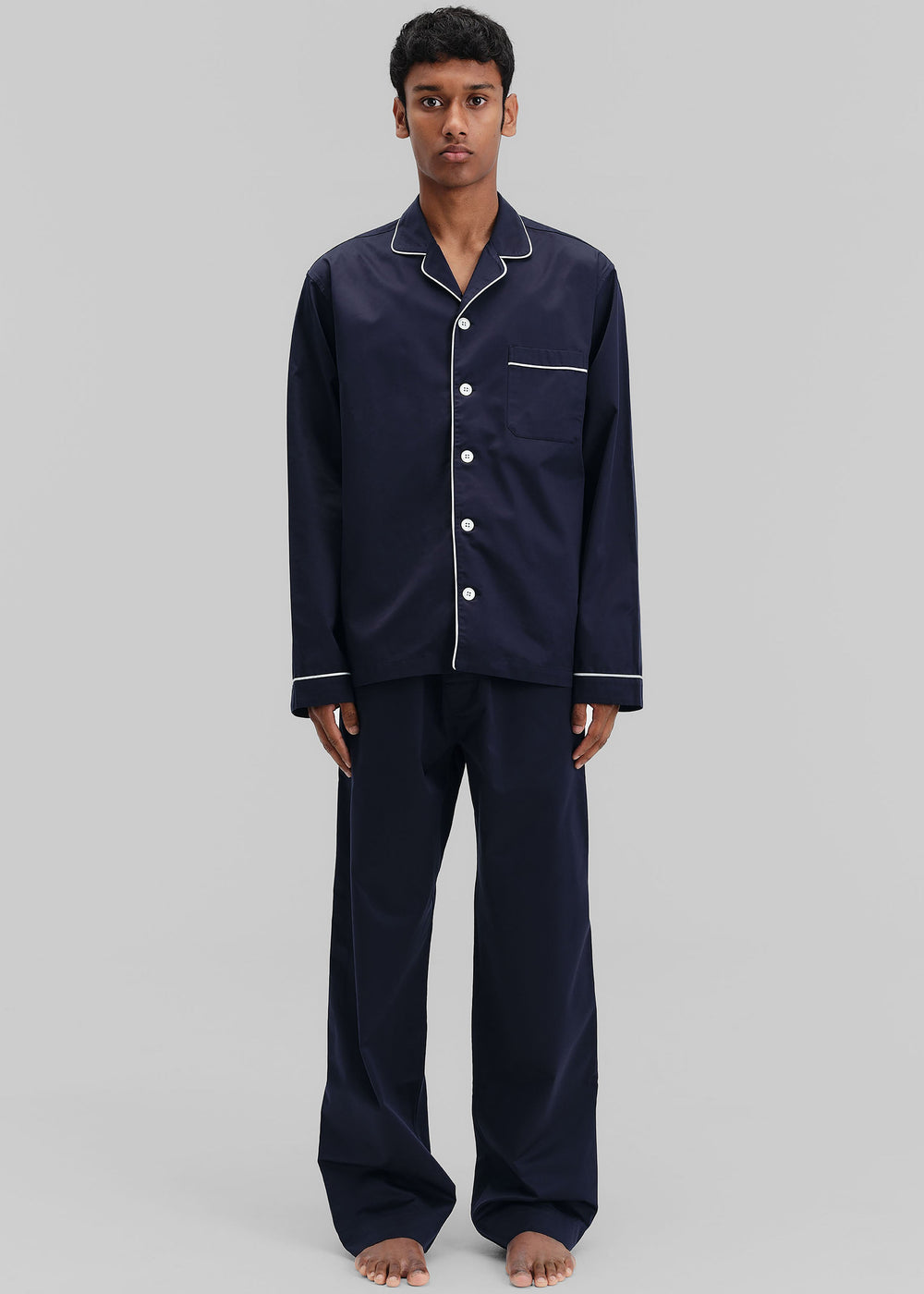 Tekla Sateen Pyjama Shirt - Chelsea