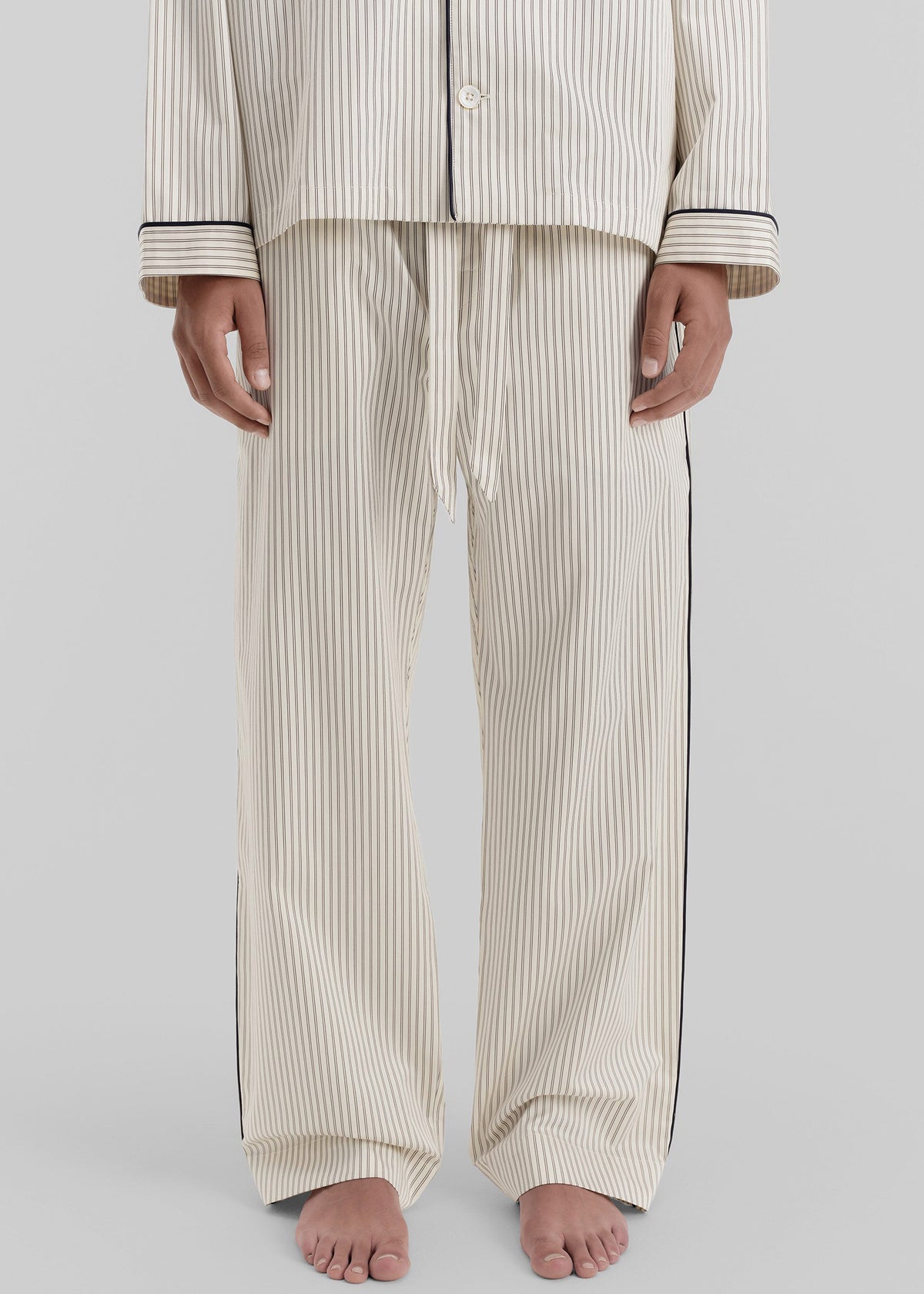 Tekla Sateen Pyjama Pants - Brown Pinstripe - 6 - [gender-male]
