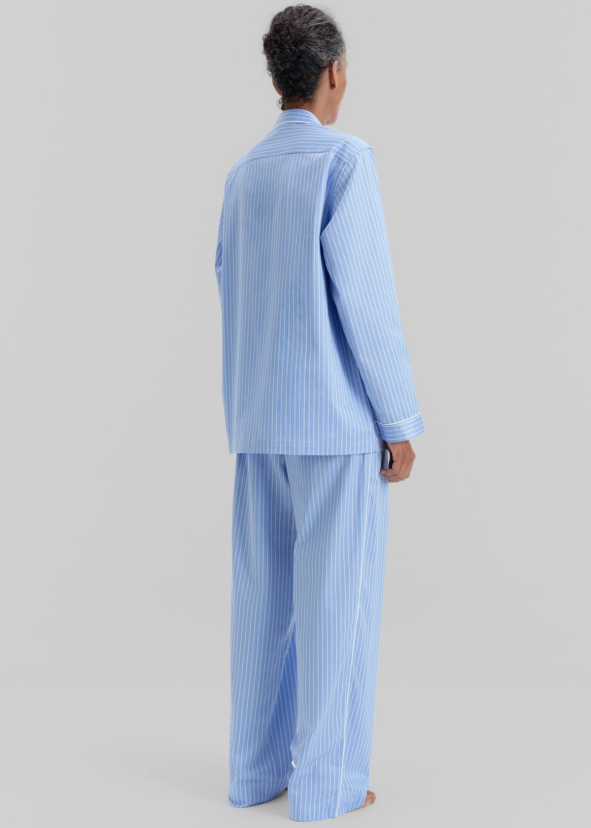 Tekla Sateen Pyjama Pants - Polo Stripes - 6