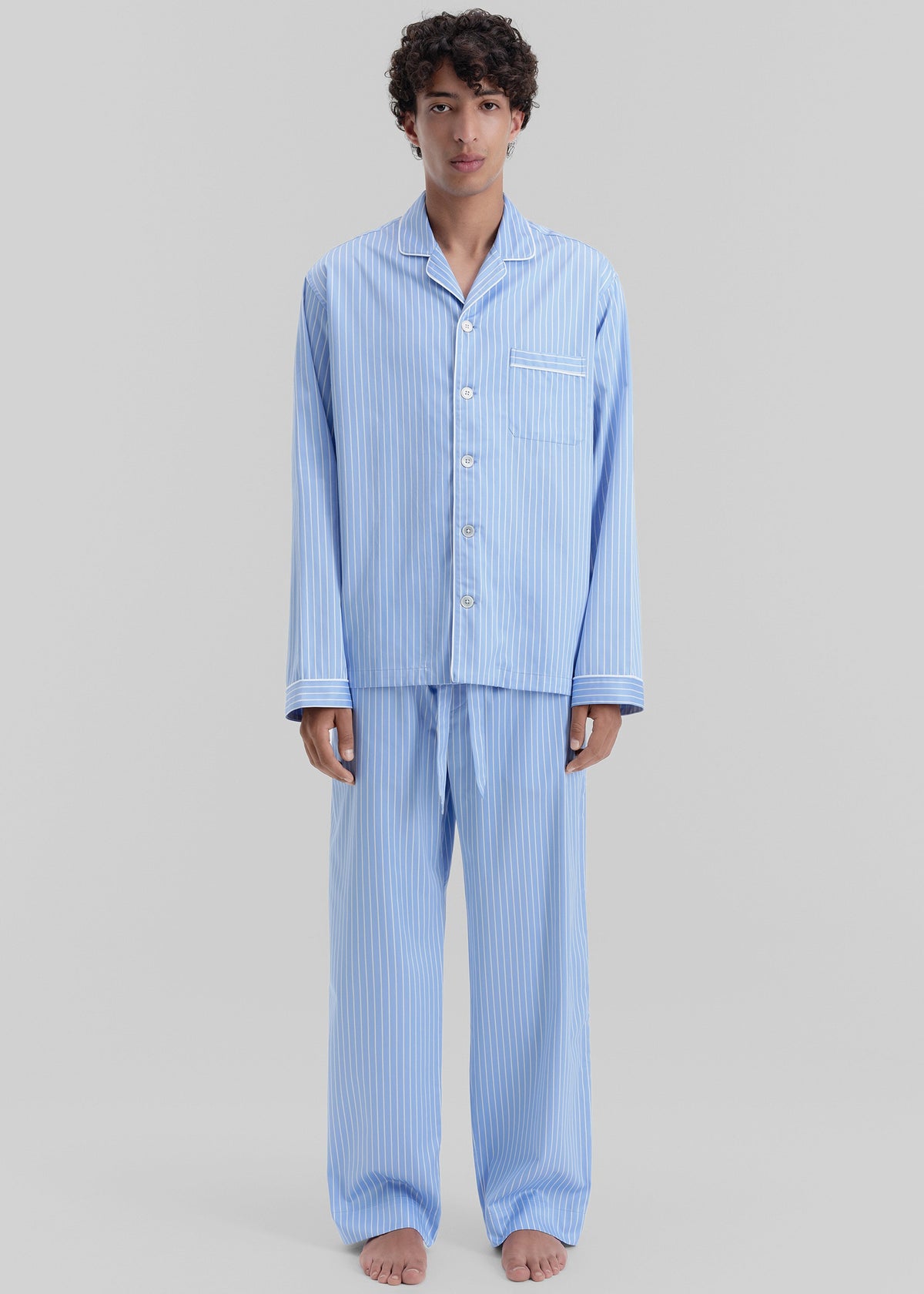 Tekla Sateen Pyjama Pants - Polo Stripes - 4 - [gender-male]