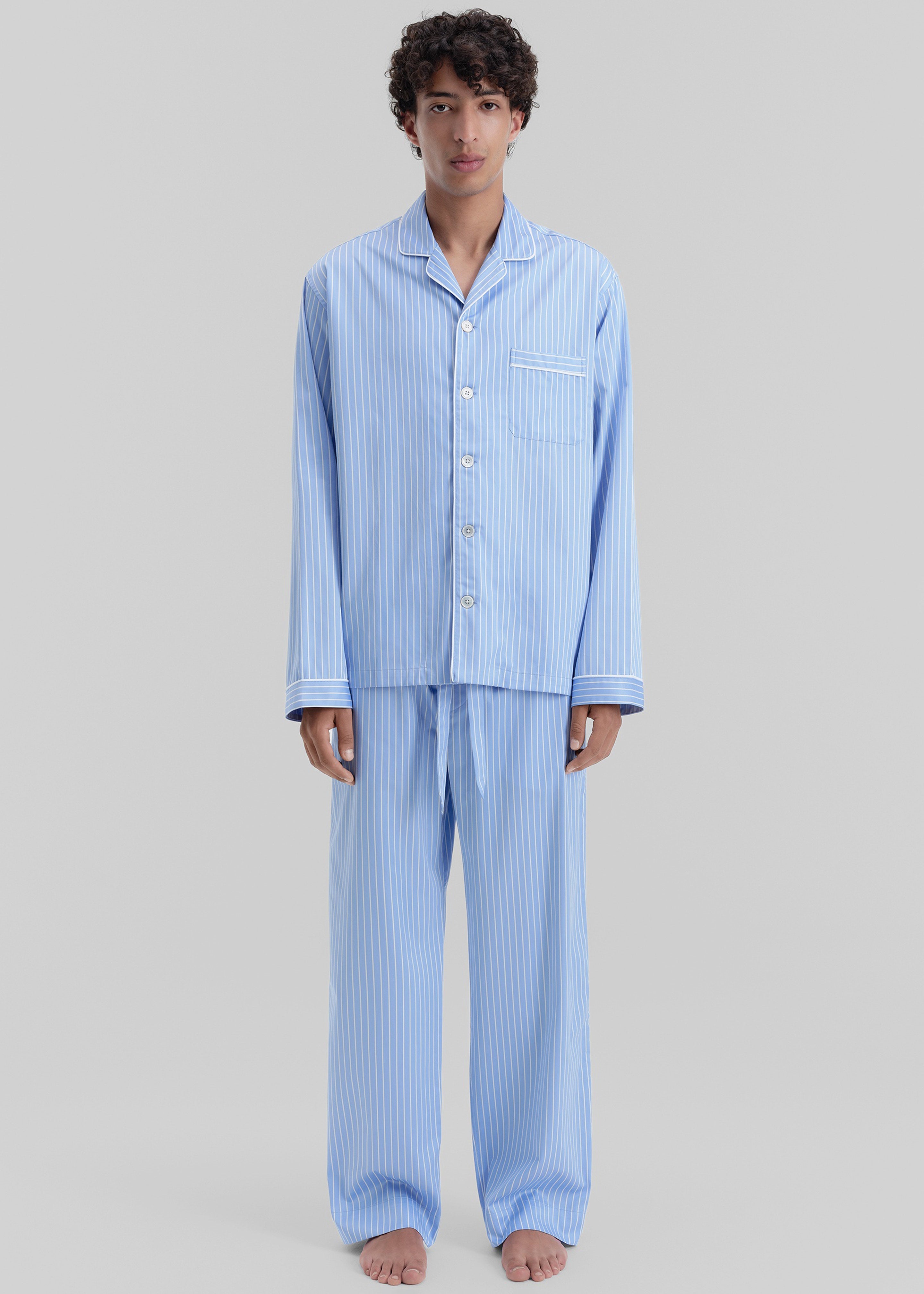 Tekla Sateen Pyjama Pants - Polo Stripes - 4 - [gender-male]