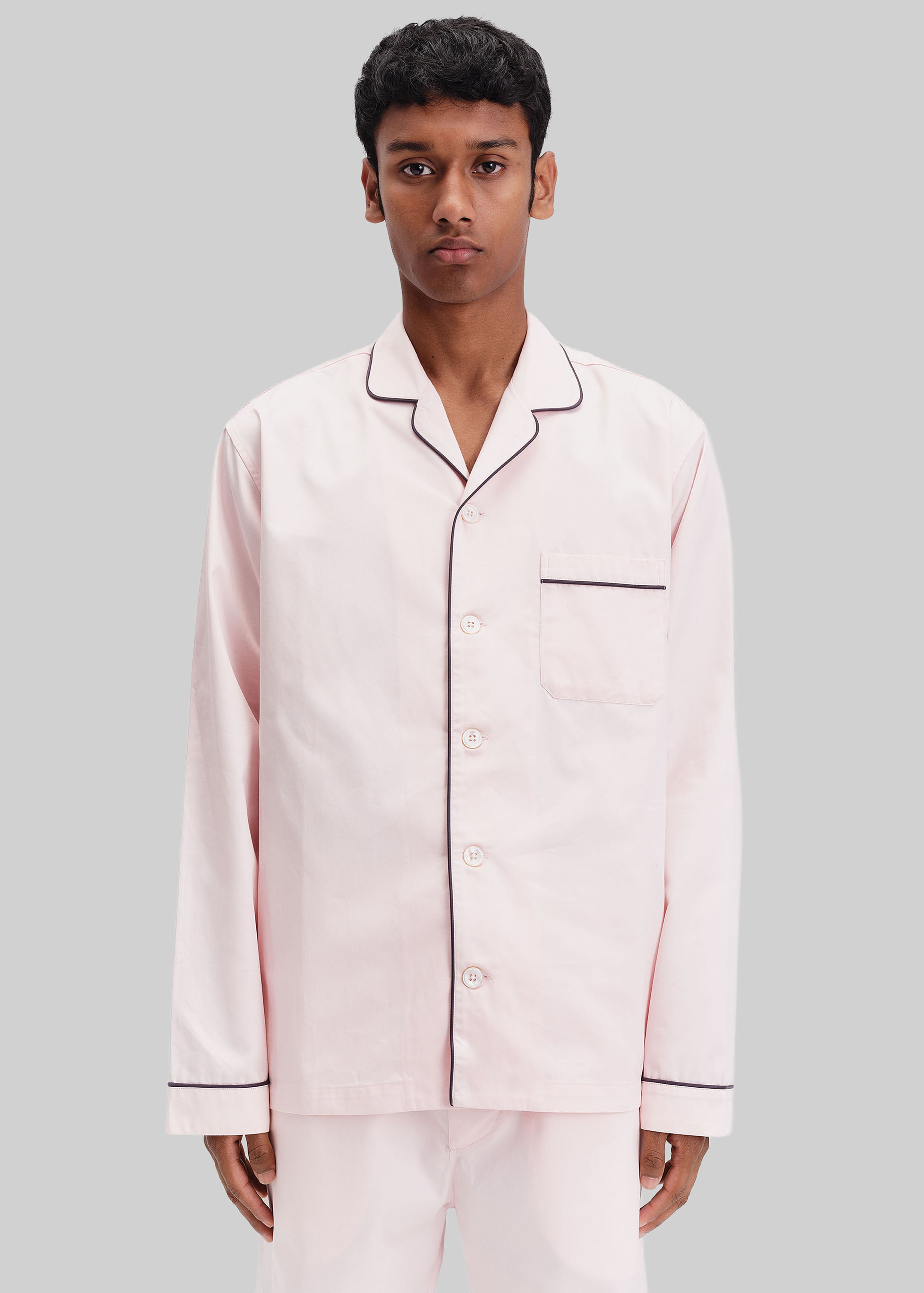Tekla Sateen Pyjamas Shirt - Porter - 5