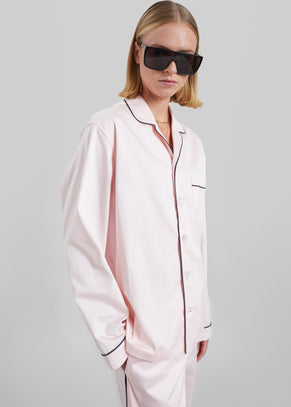 Tekla Sateen Pyjamas Shirt - Porter