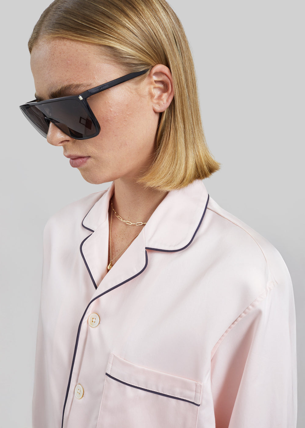 Tekla Sateen Pyjama Shirt - Porter - 1